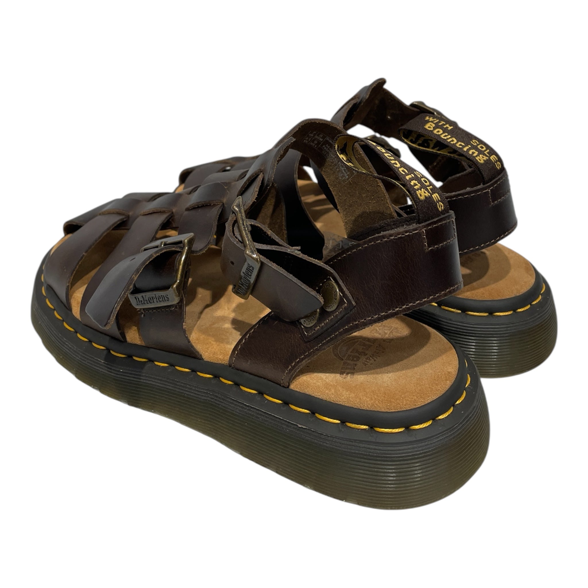 Dr.Martens/Sandals/US 8/Leather/BRW/Monk Strap/Garin view 2