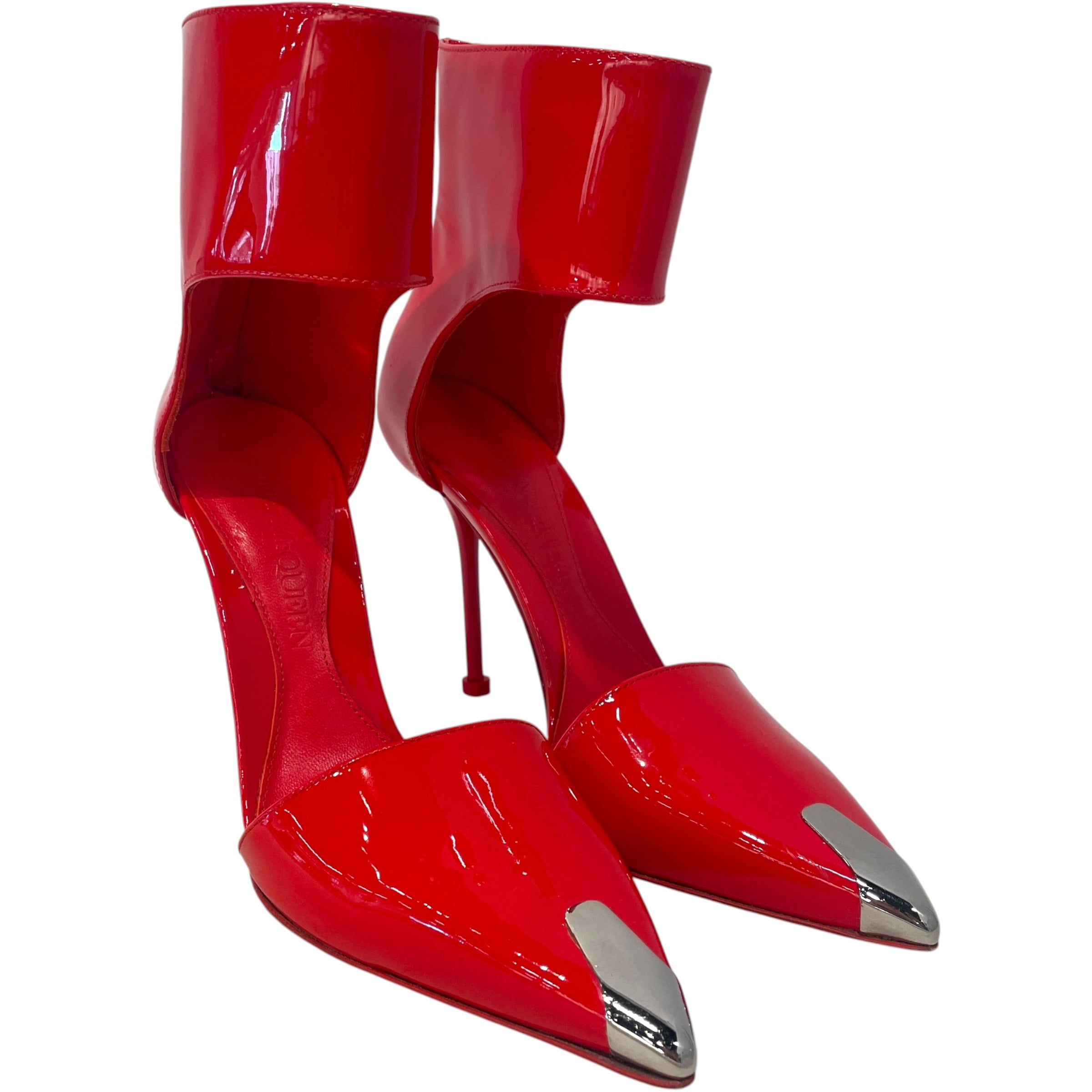Alexander McQueen/Heels/US 7.5/Leather/RED/Punk Pumps view 1