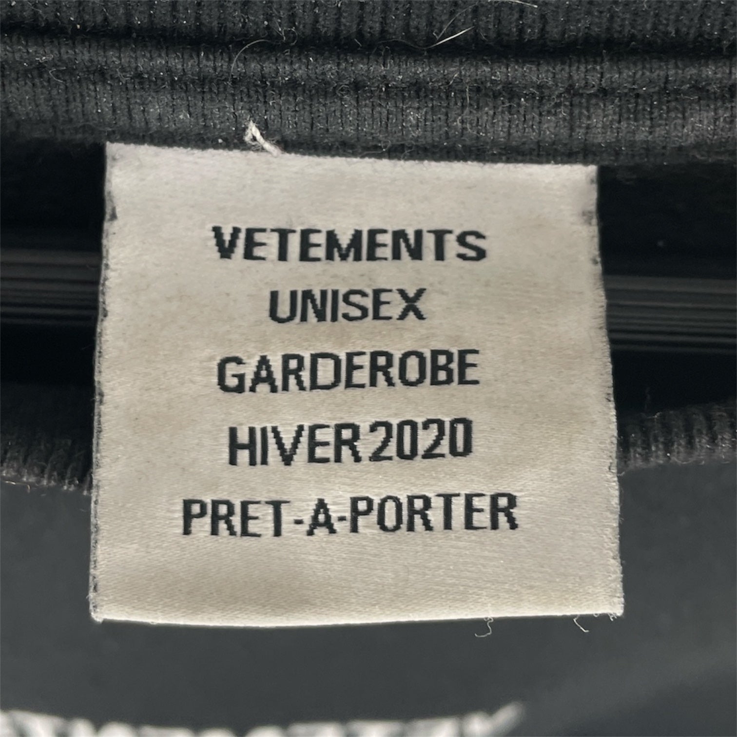VETEMENTS/Sweatshirt/Cotton/BLK/SWEATER view 3