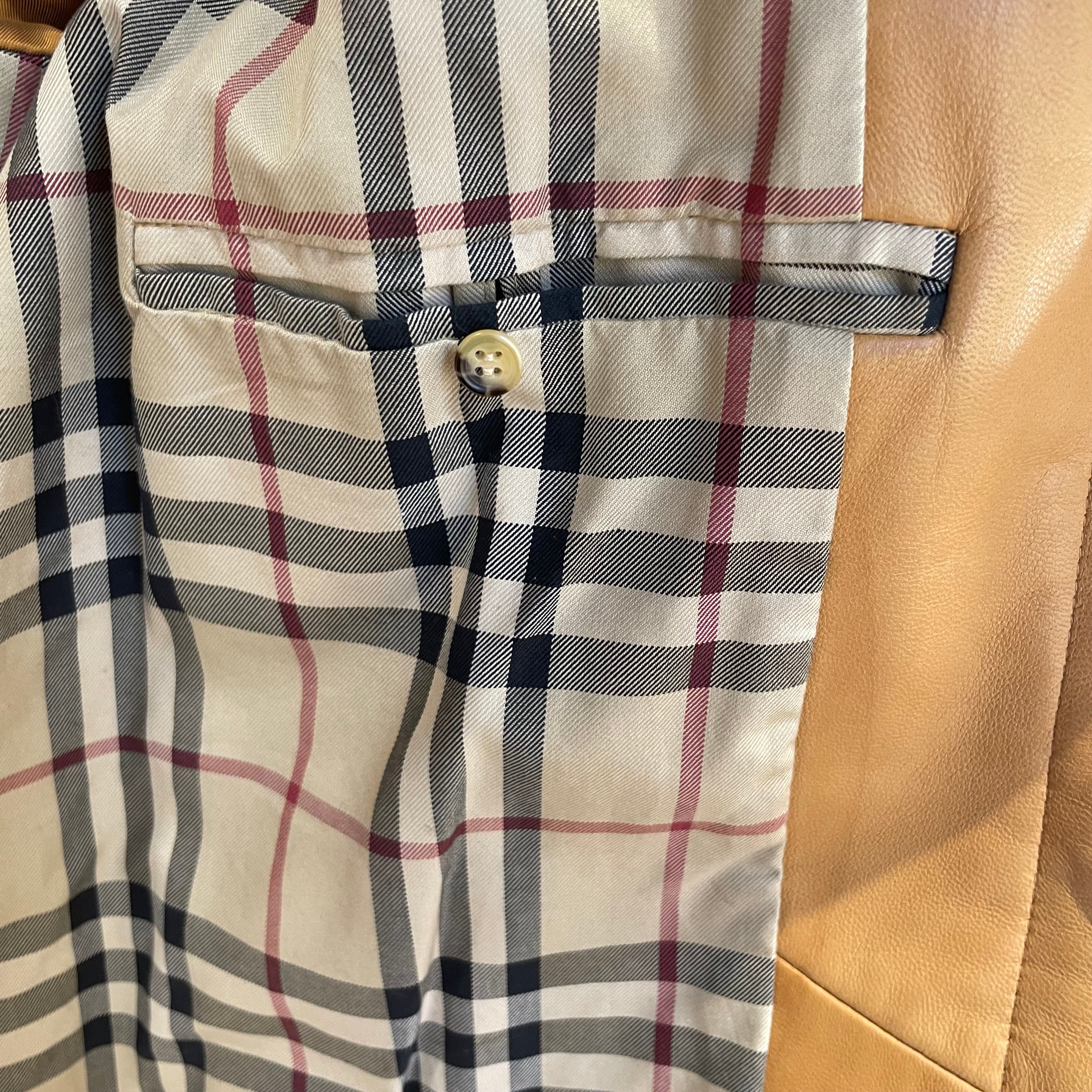 BURBERRY/Trench Coat/50/Leather/BEG/leather 3/4 tremch view 4