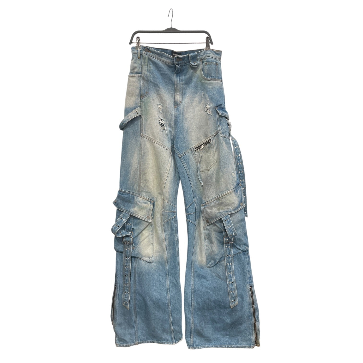 EGONlab./Cargo Pants/belt buckles and zipper detail view 1