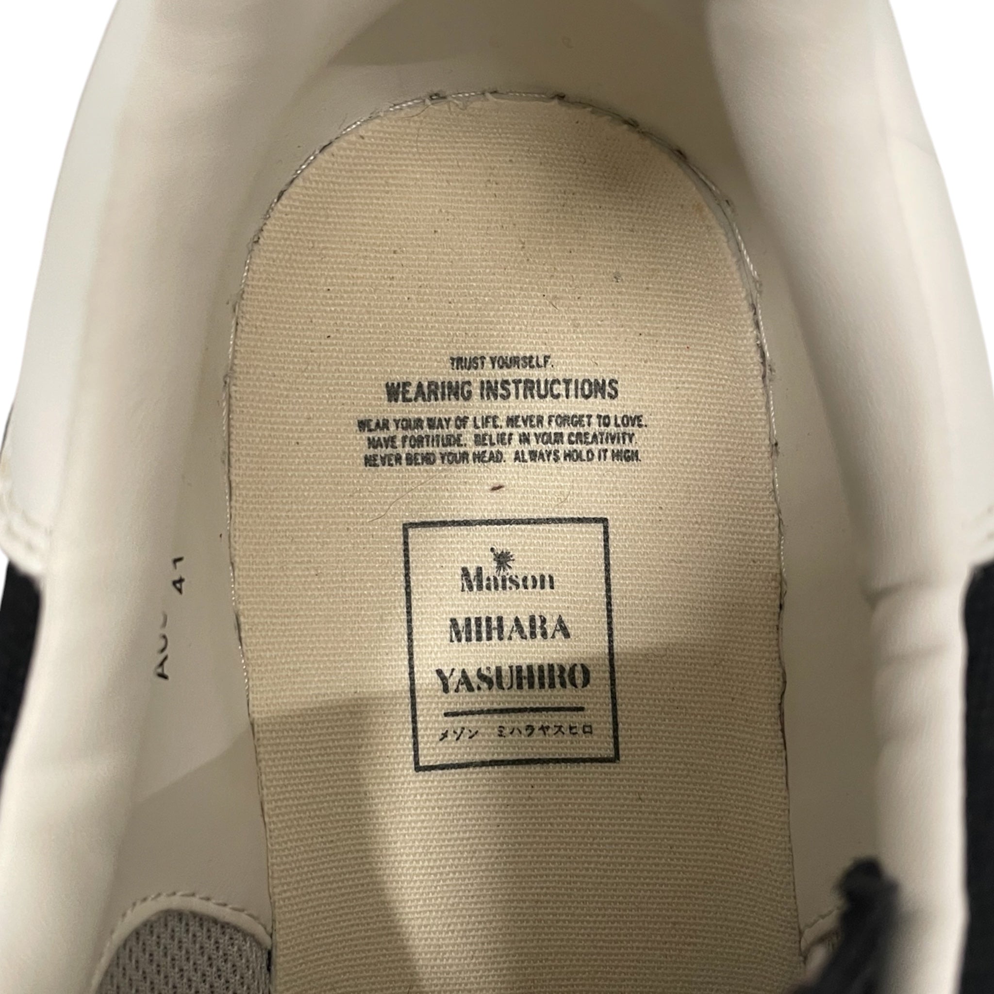 MIHARA YASUHIRO/Low-Sneakers/EU 41/Cotton/BLK/ view 3