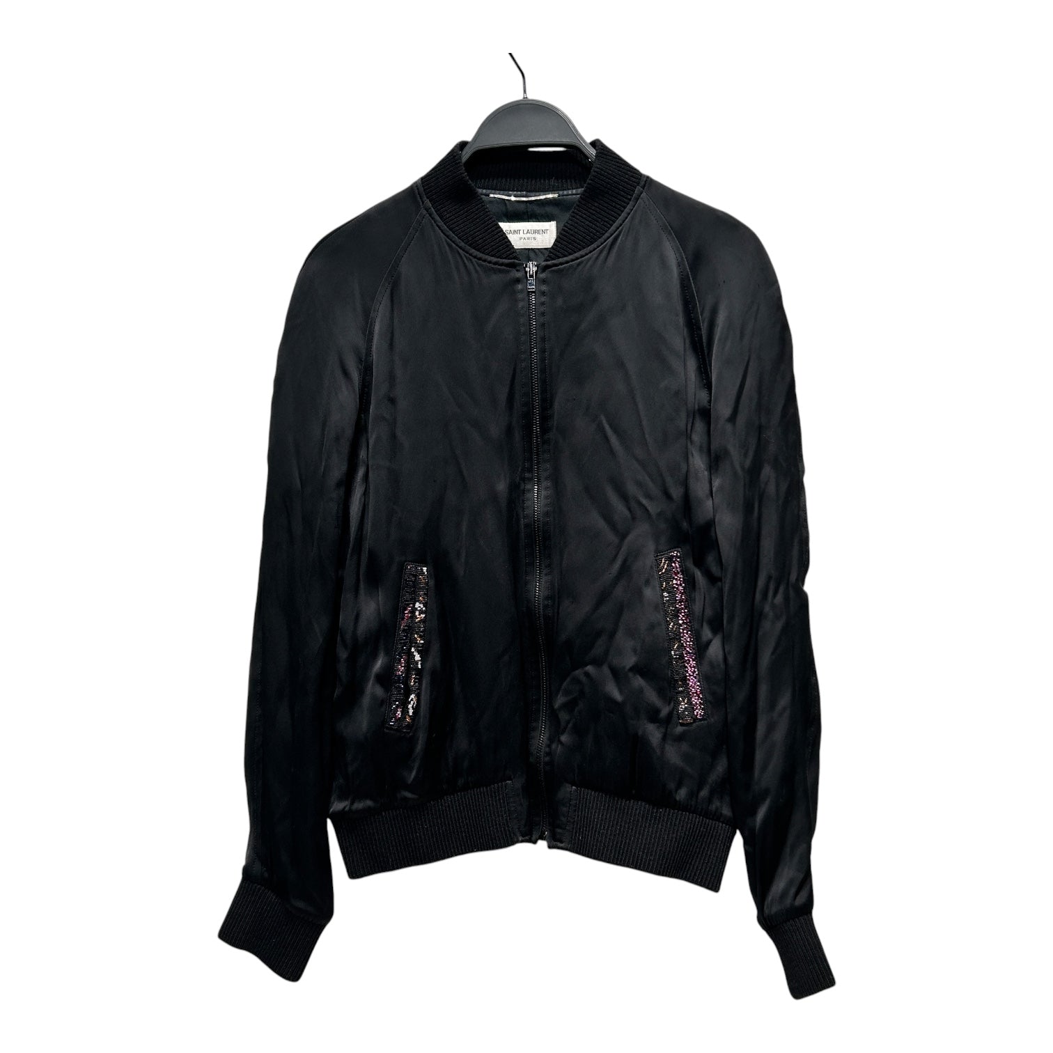 SAINT LAURENT/Jacket/48/BLK/BEADED TEDDY JACKET SS19 view 1