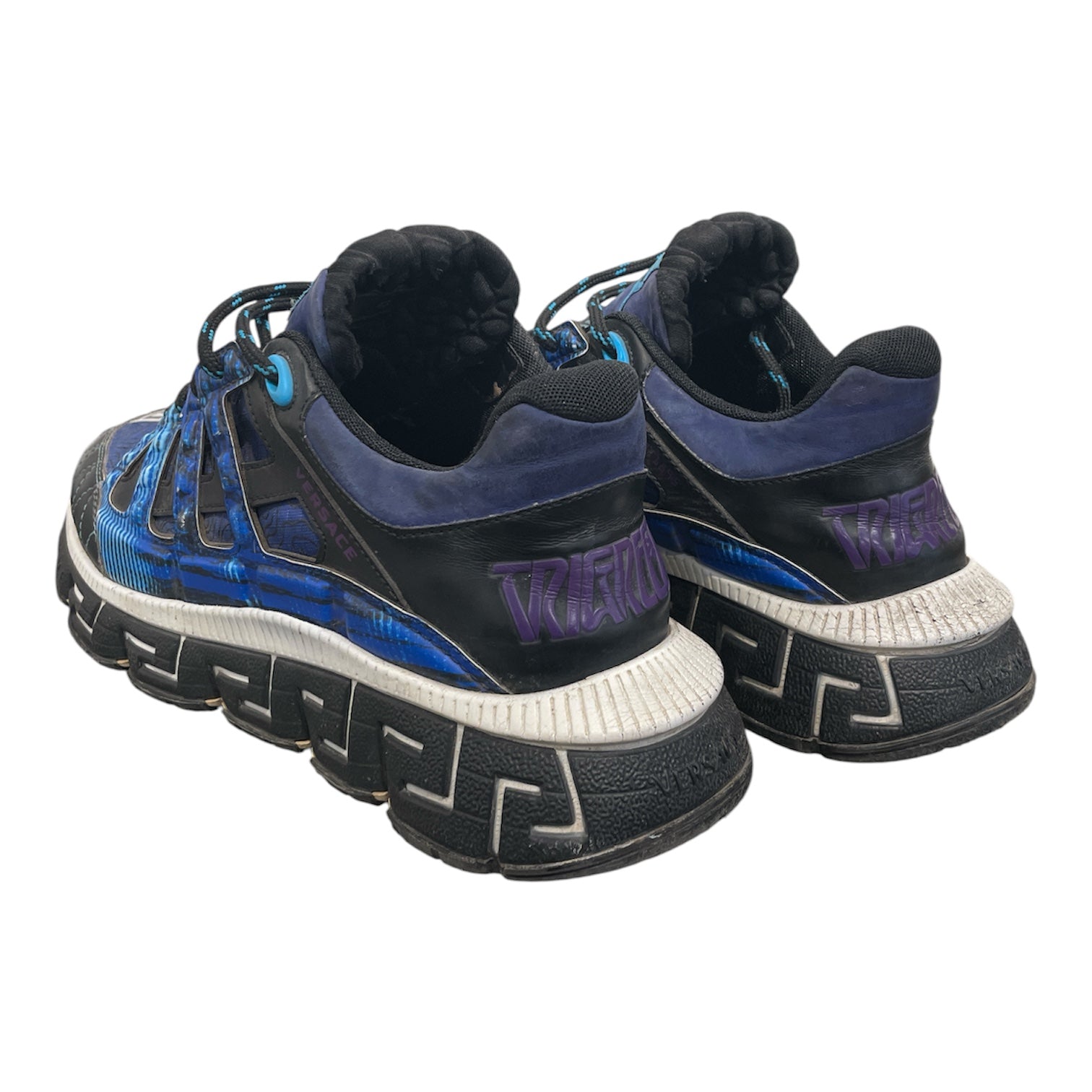 VERSACE/Low-Sneakers/EU 43/Faux Leather/BLU/ view 2