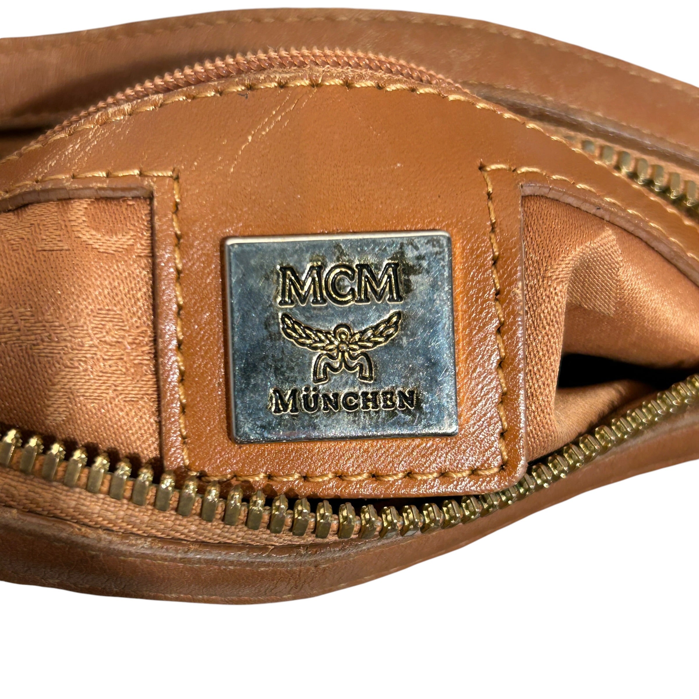 MCM/Boston Bag/Monogram/Leather/BRW/Viesto Cognac view 5