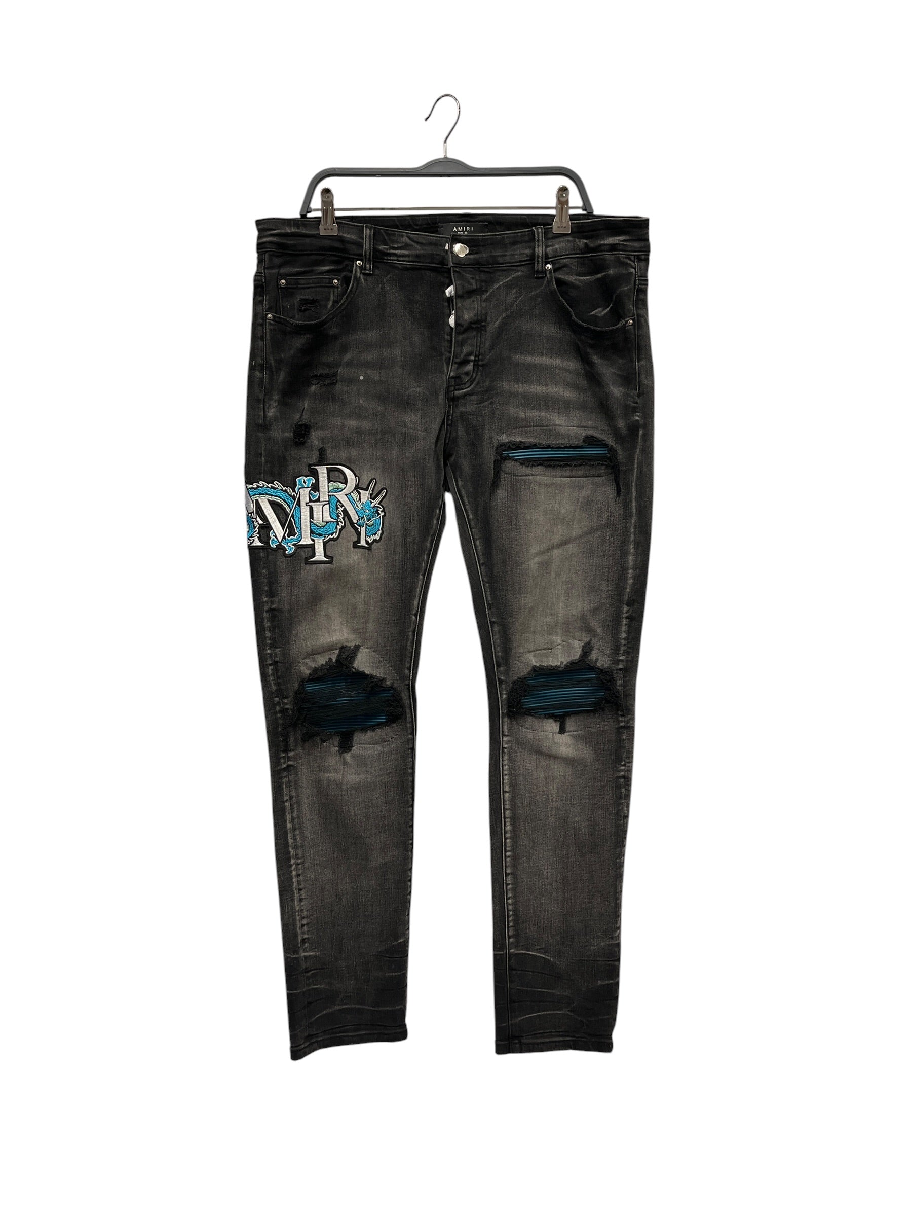 AMIRI/Skinny Pants/36/Denim/BLK/dragon mx1 view 1