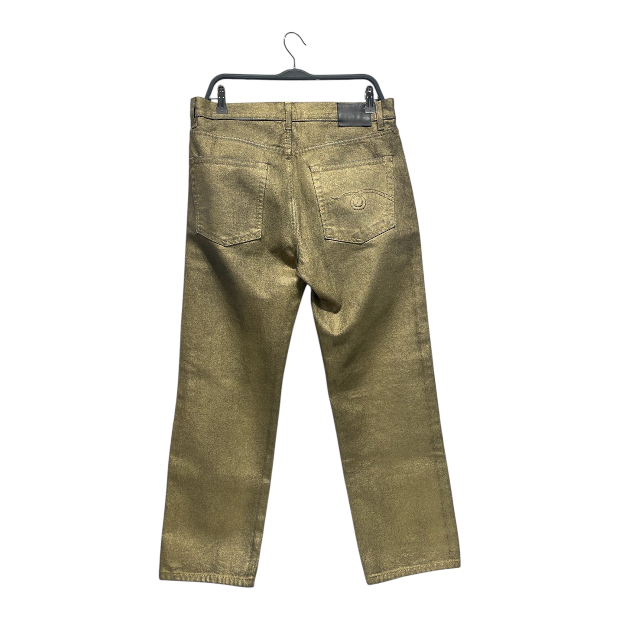 R13/Straight Pants/27/Denim/GLD/gold waxed view 2