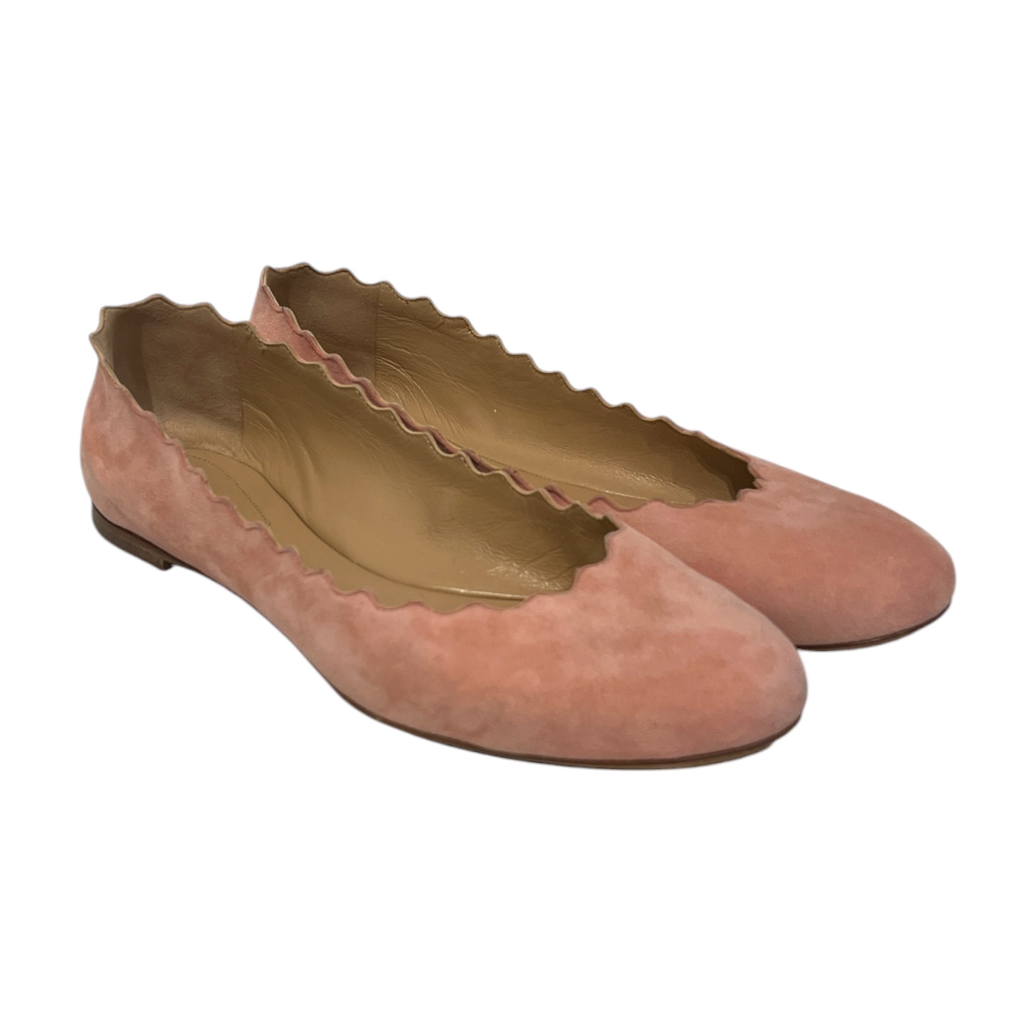 Chloe/Flat Shoes/EU 40/Suede/PNK/SCALLOPED TRIM view 2