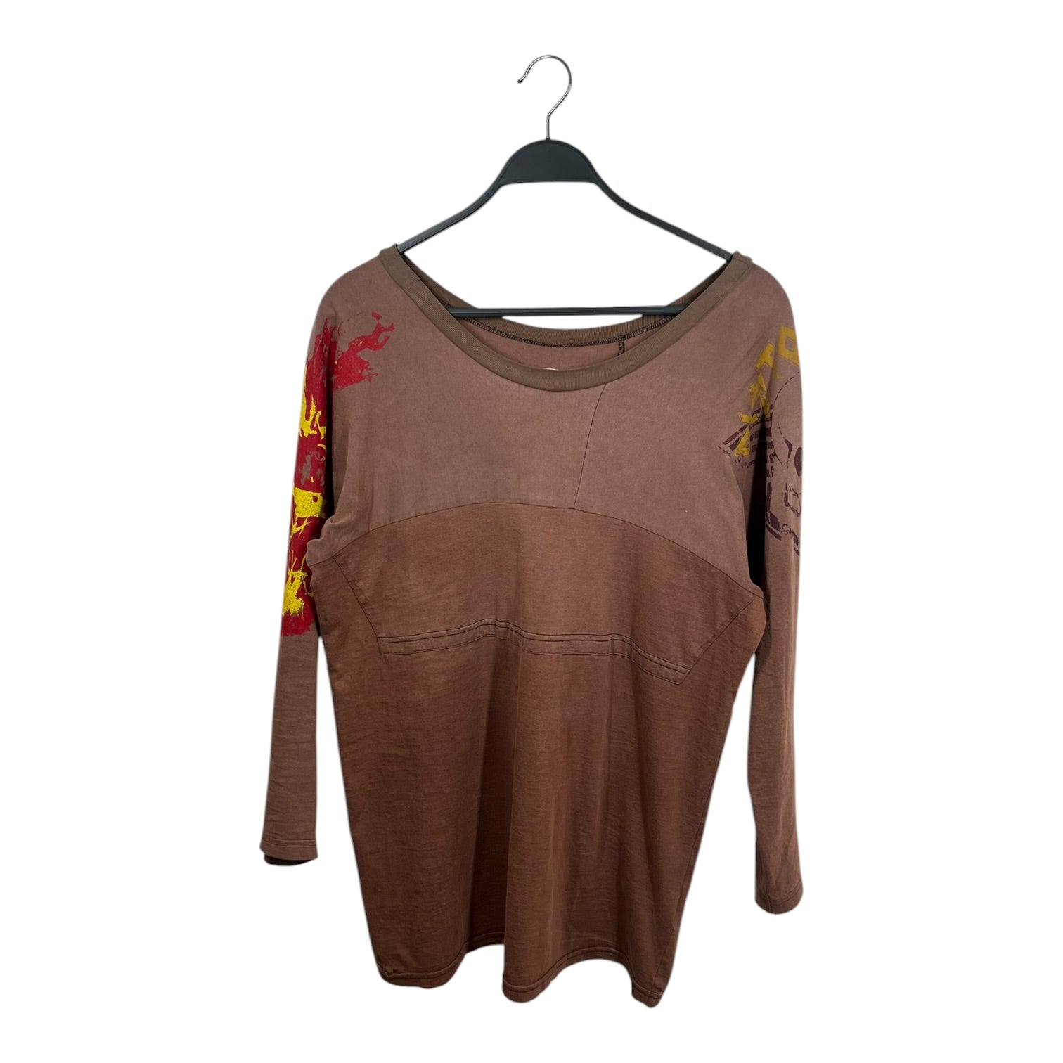 Maison Martin Margiela/LS T-Shirt/OS/Cotton/BRW/Graphic/SLEEVE GRAPHIC view 1