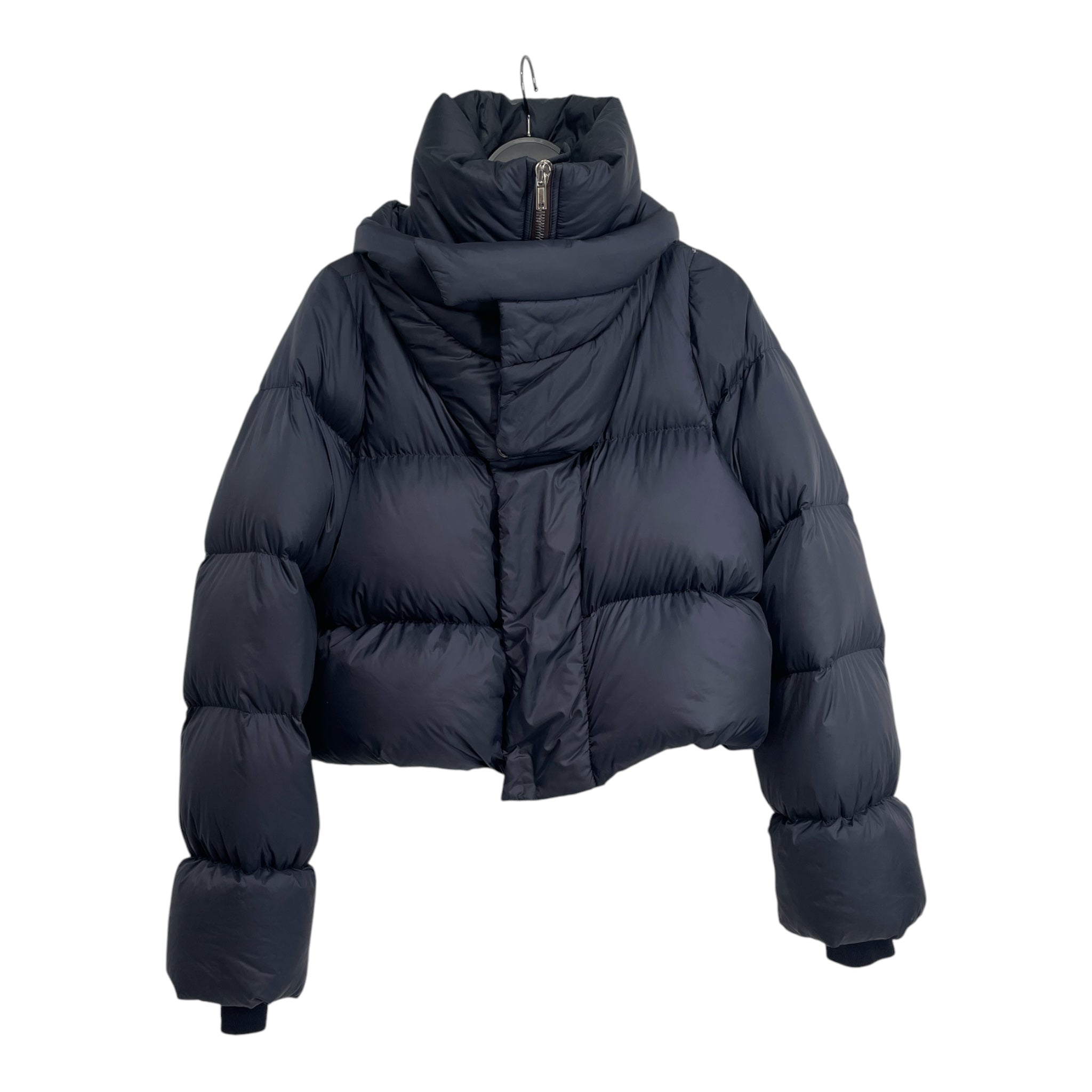 Rick Owens/Puffer Jkt/4/Polyester/NVY/DOUBLE NECK LAYER view 1