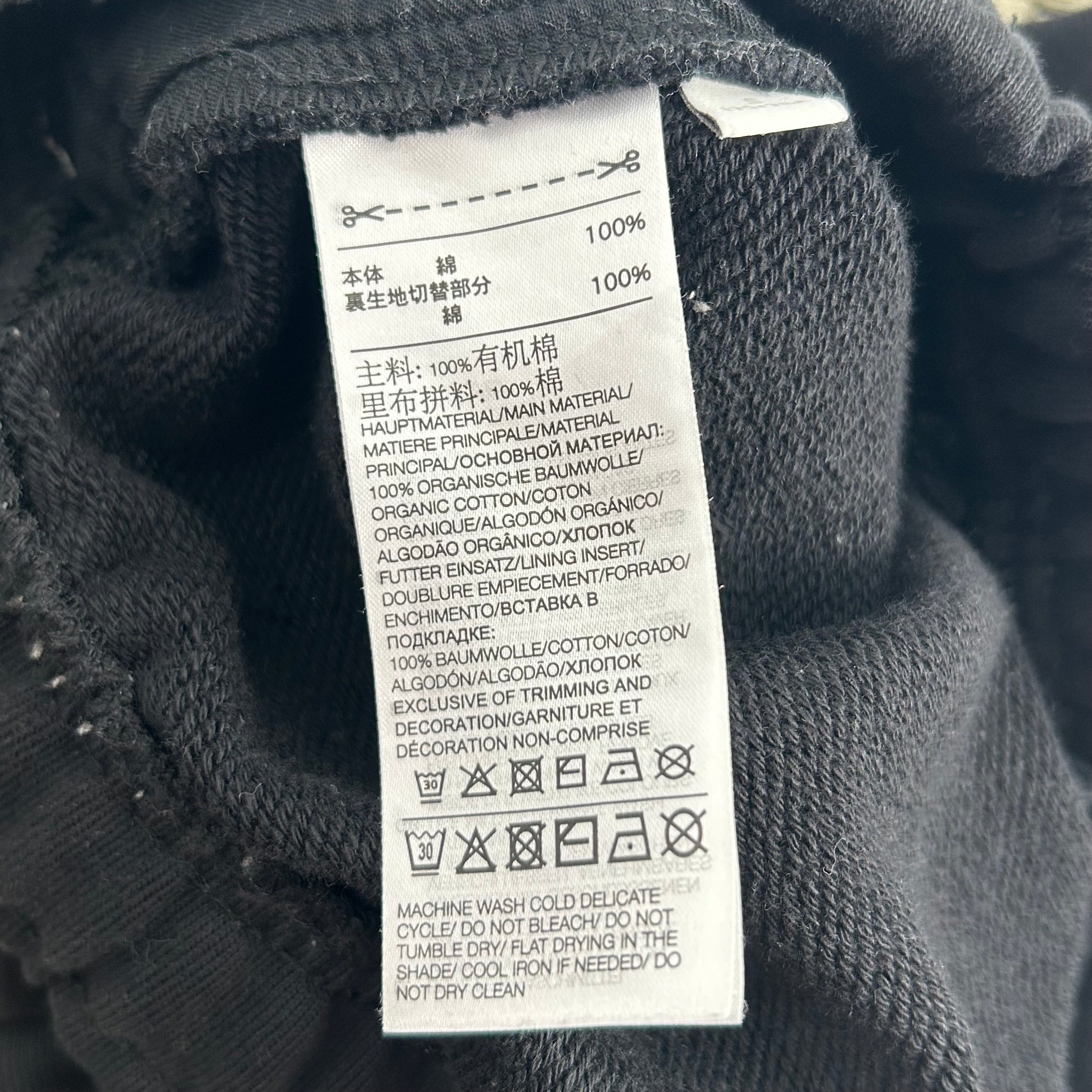 Y-3/Straight Pants/S/Cotton/BLK/EMBROIDERED SWEAT view 4