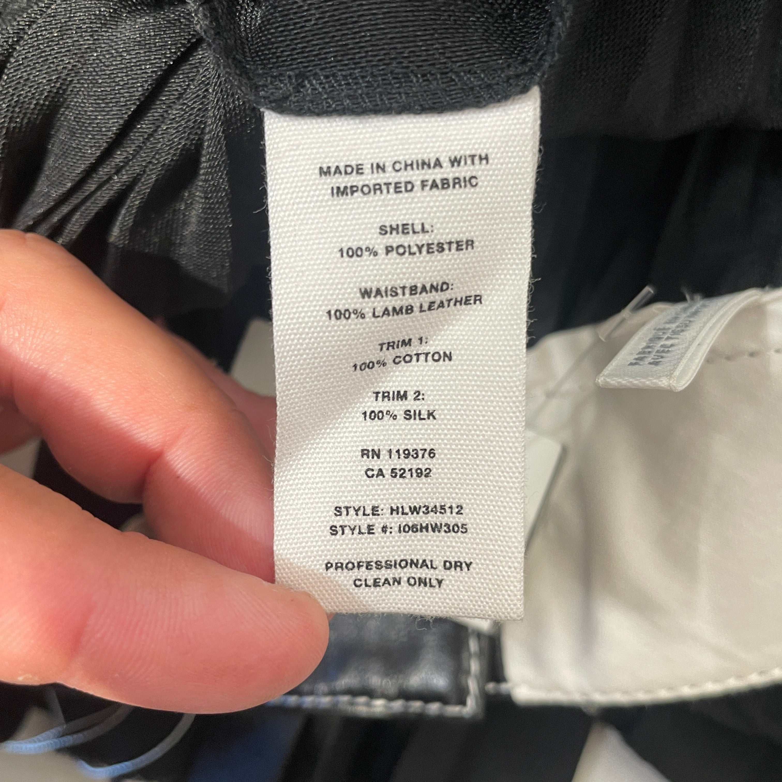 Helmut Lang/Long Skirt/8/BLK/PLEATED/LOOSE WHITE STITCHING view 4