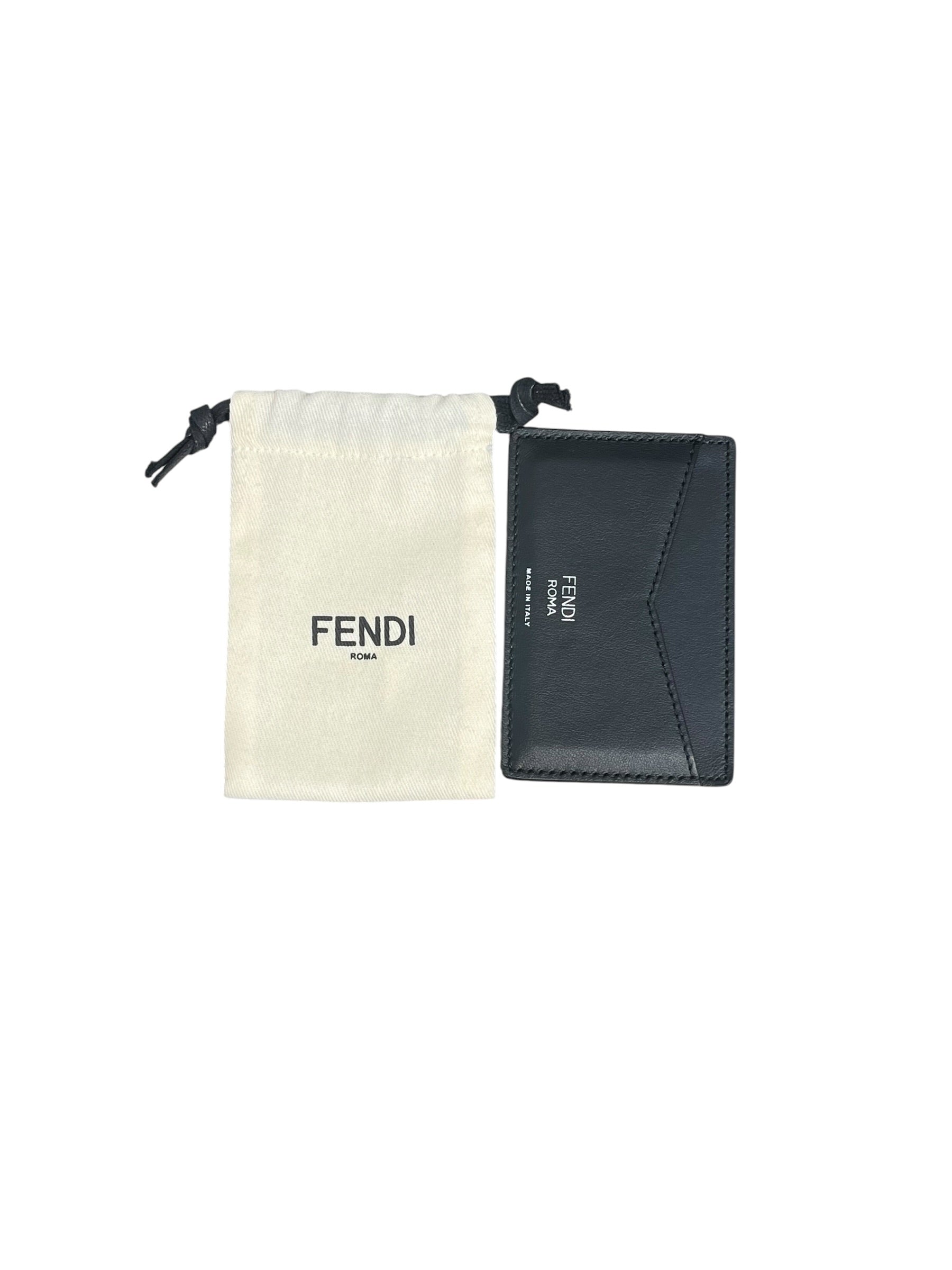FENDI/Wallet/Monogram/Leather/BRW/ff logo 1 slot view 7