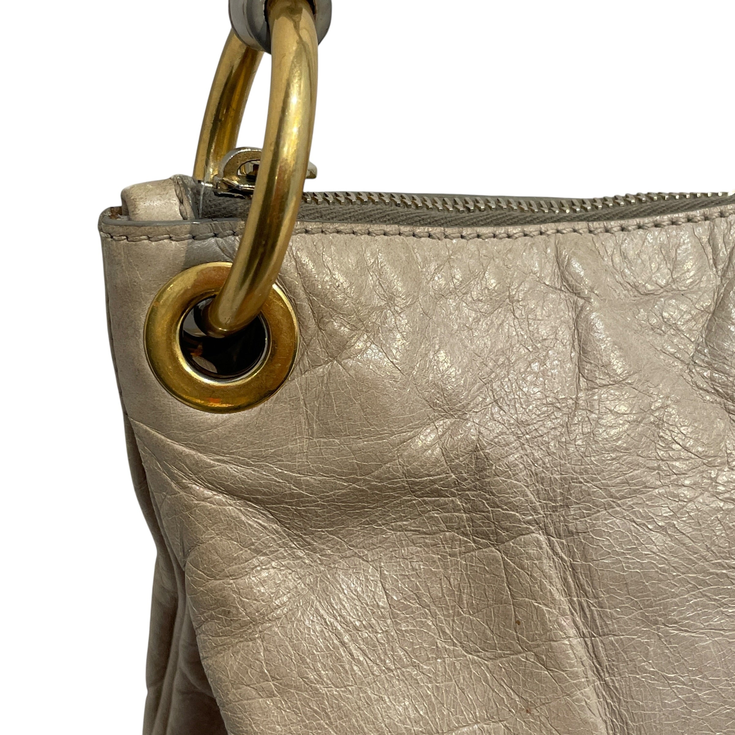 PRADA/Hand Bag/Leather/CRM/Vitello Shine Shouldr Bag view 7