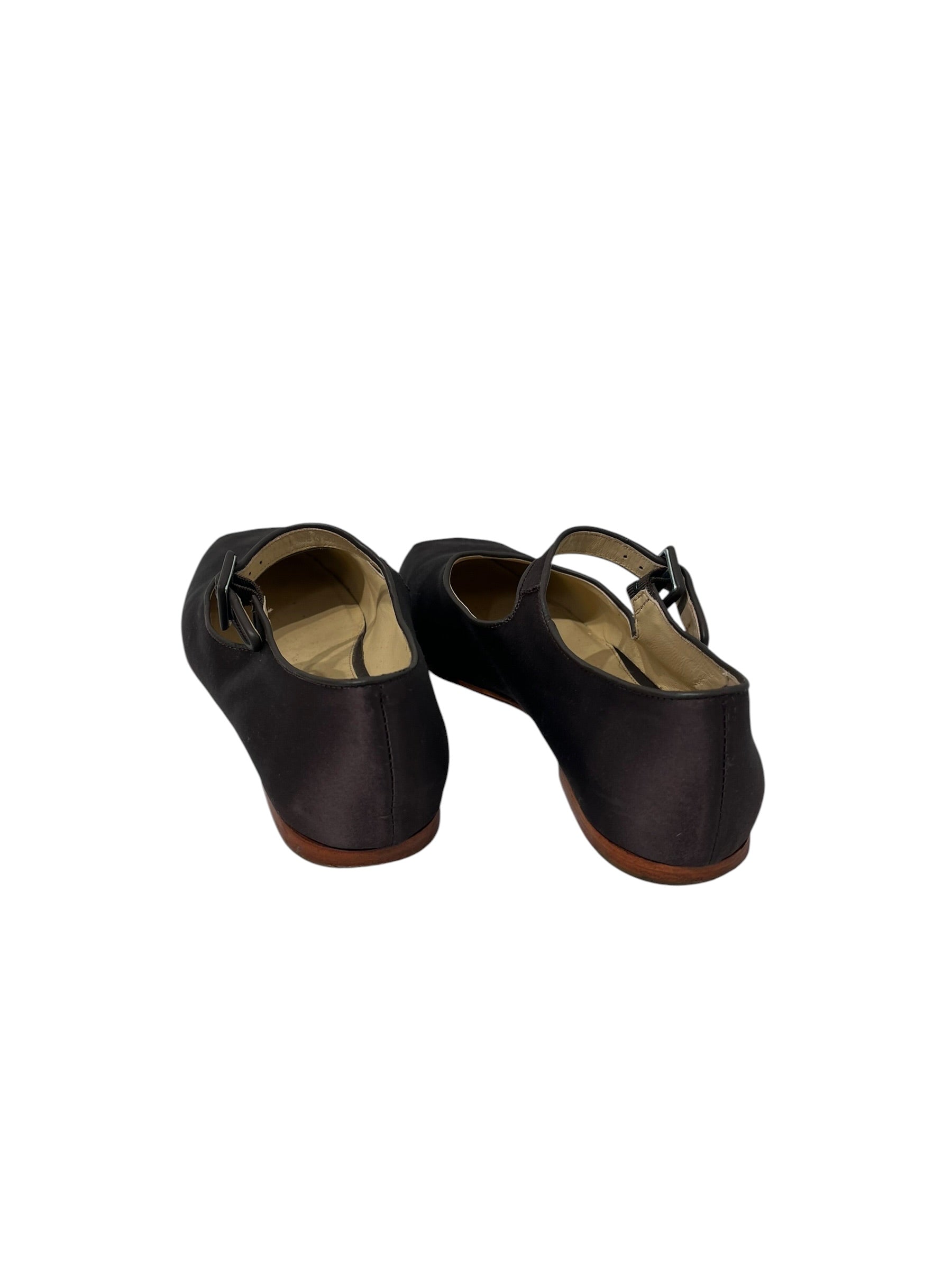 Sandy Liang/Flat Shoes/EU 41/BRW/TOP BUCKLE BROWN WOOD SOLE view 2
