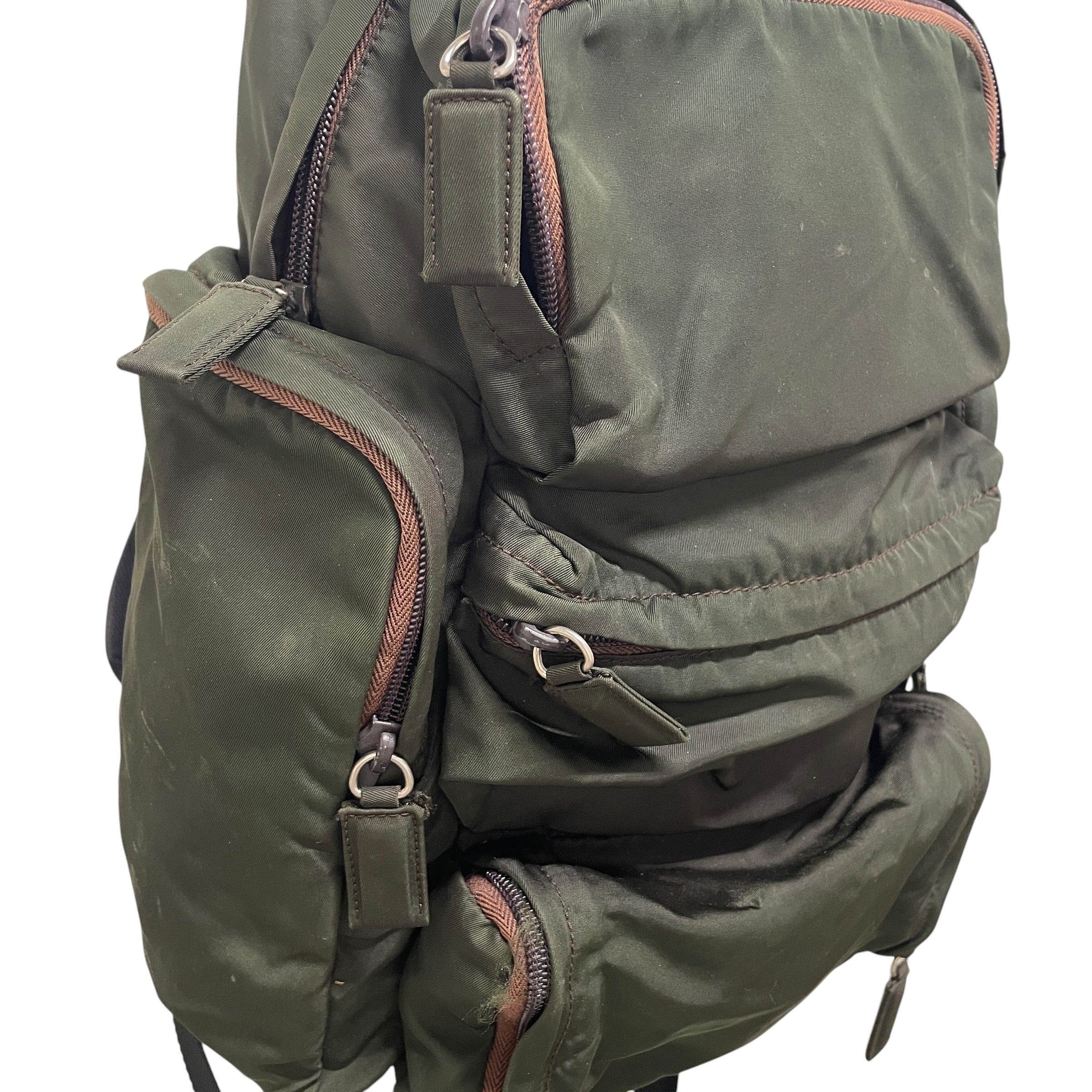 PRADA/Backpack/Nylon/GRN/BACKPACK view 3