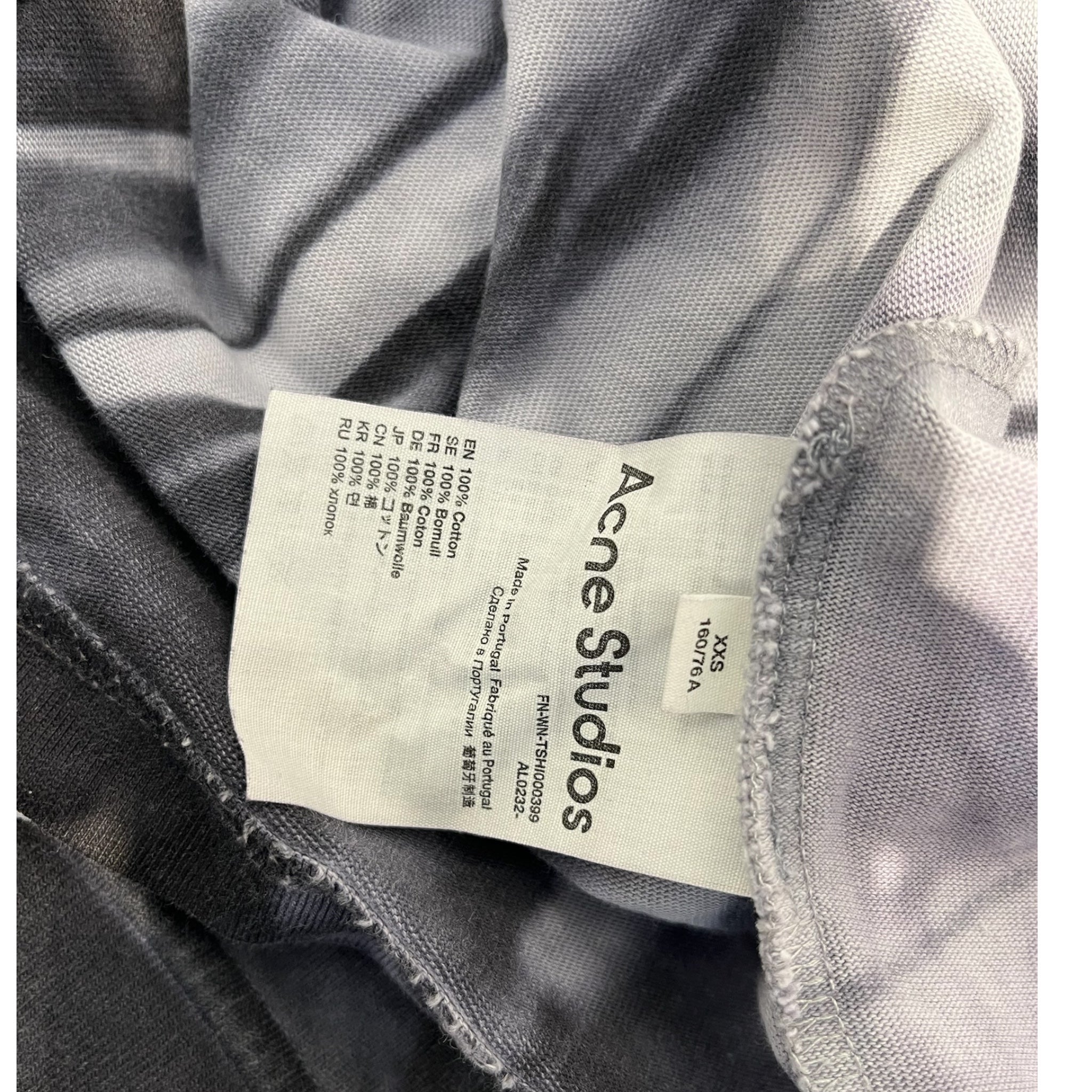 Acne Studios/T-Shirt/XXS/Cotton/GRY/All Over Print/GRAY TIE DYE OVERSIZED TEE view 4