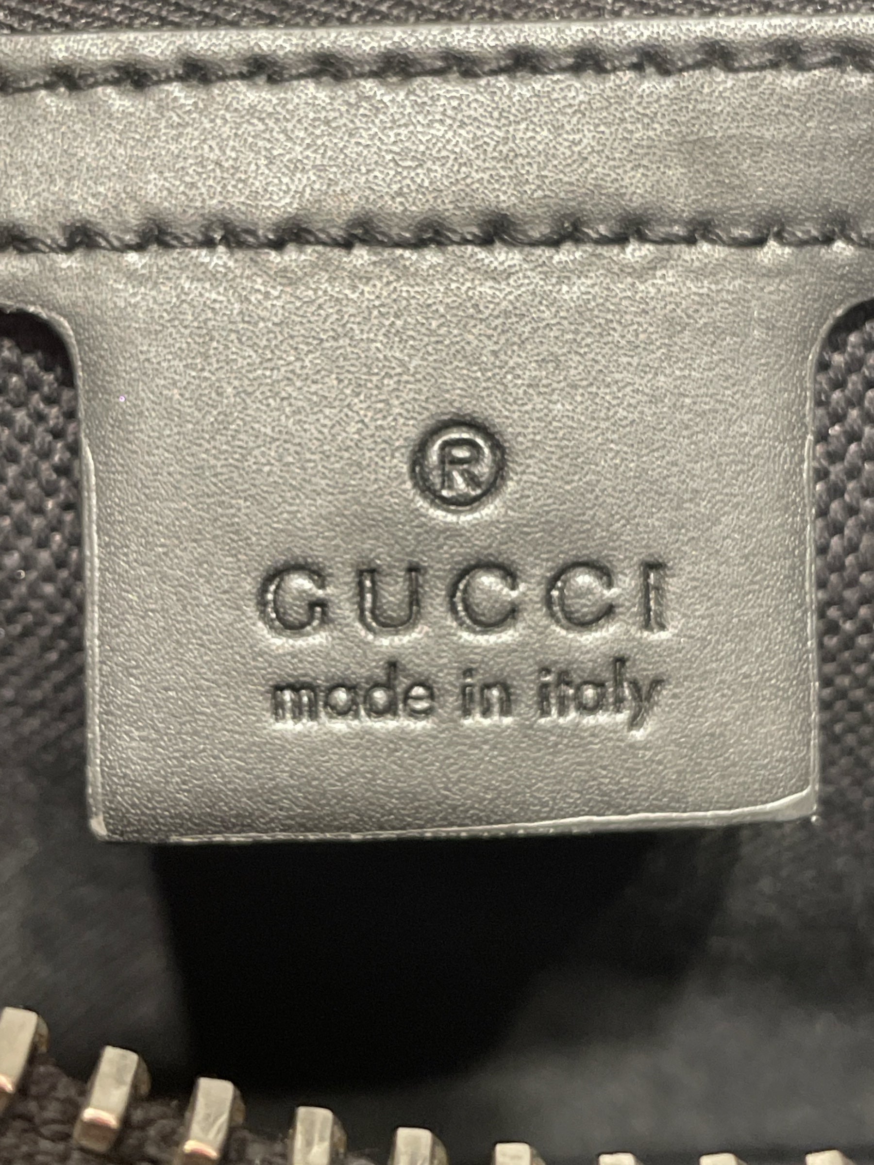 GUCCI/Cross Body Bag/Monogram/Leather/BLK/GG BELT BAG view 5