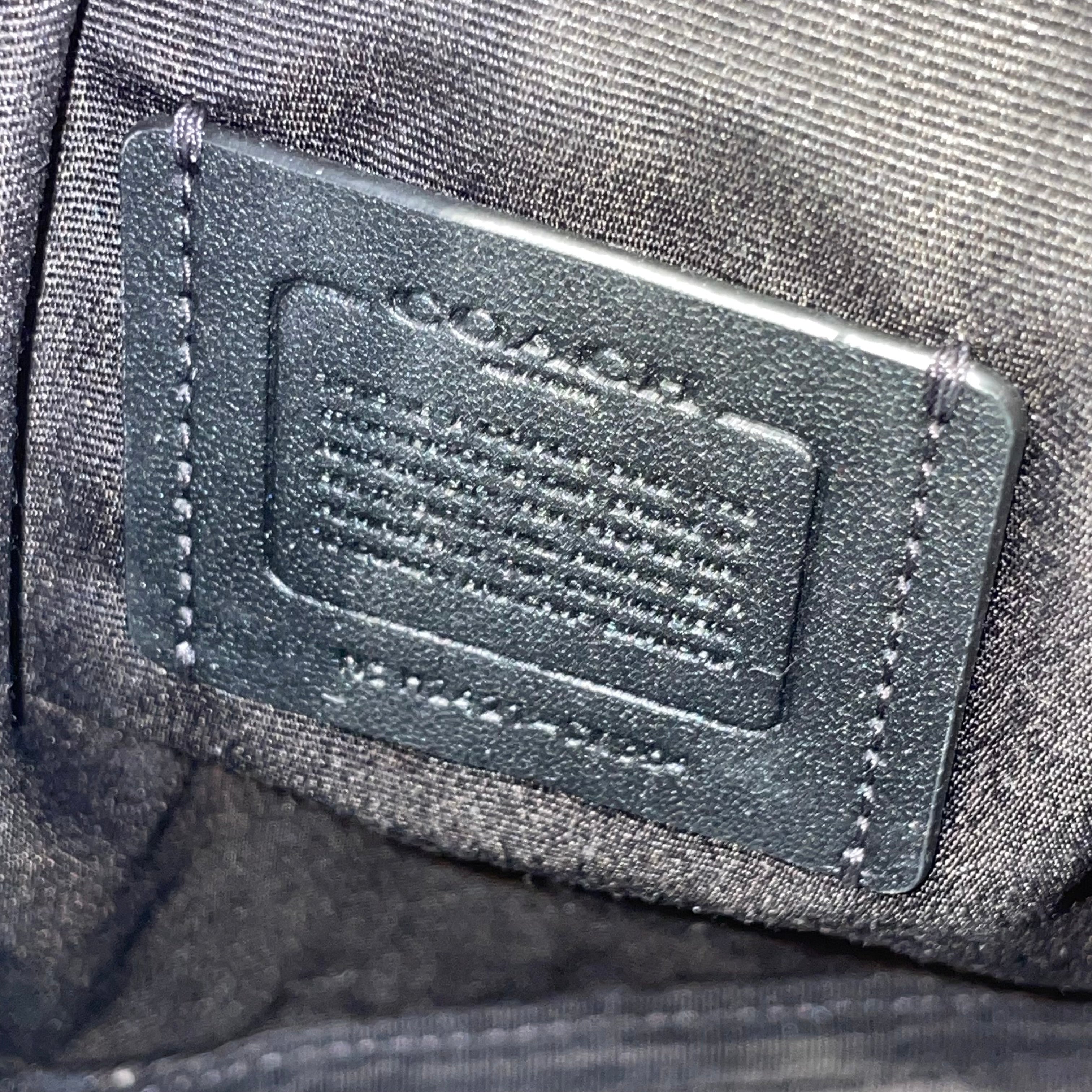 COACH/Cross Body Bag/Monogram/Leather/BLK/ view 3