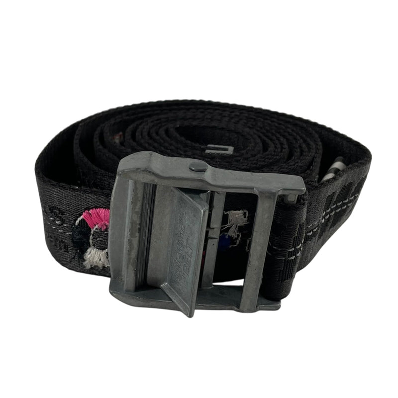 OFF-WHITE/Belt/Cotton/BLK/SILVER BUCKLE