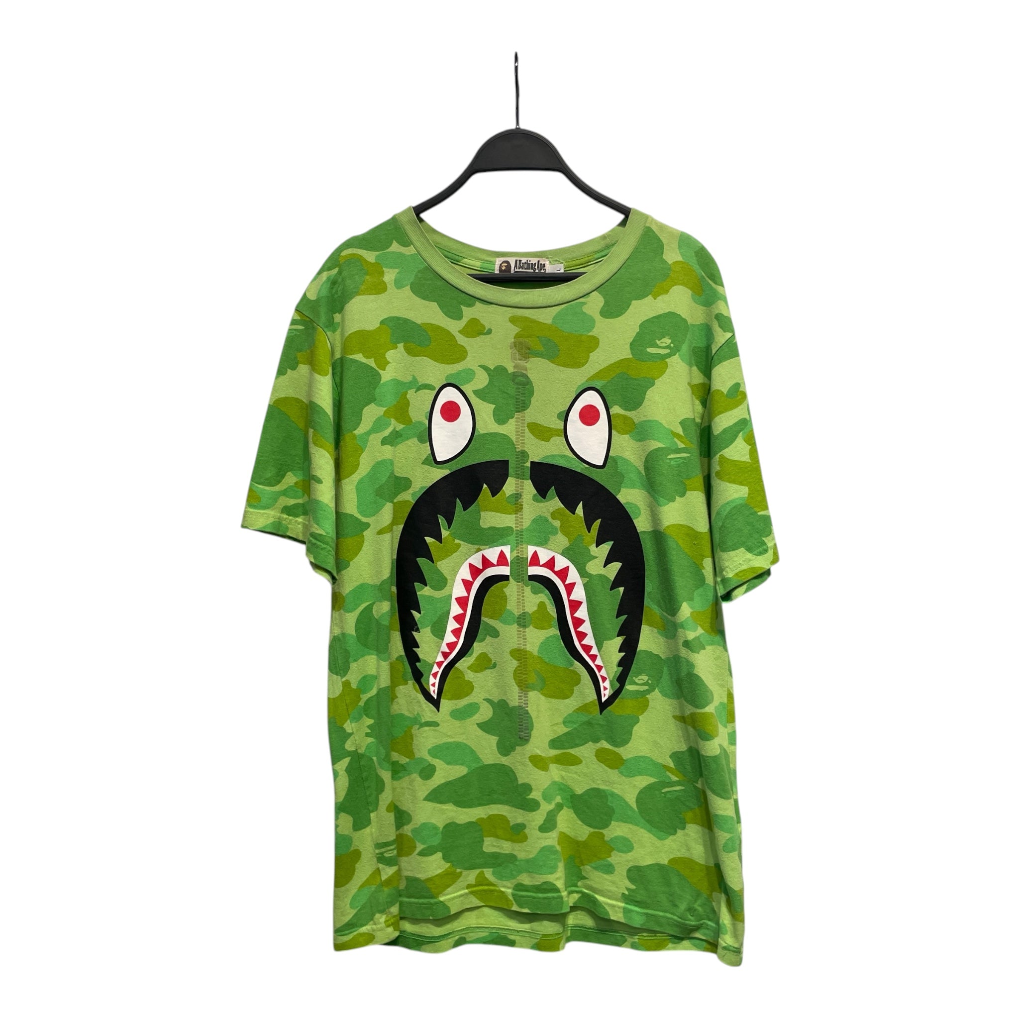 A BATHING APE/T-Shirt/L/Cotton/GRN/Camouflage/REDMONSTER ZIPPER LOGO view 1