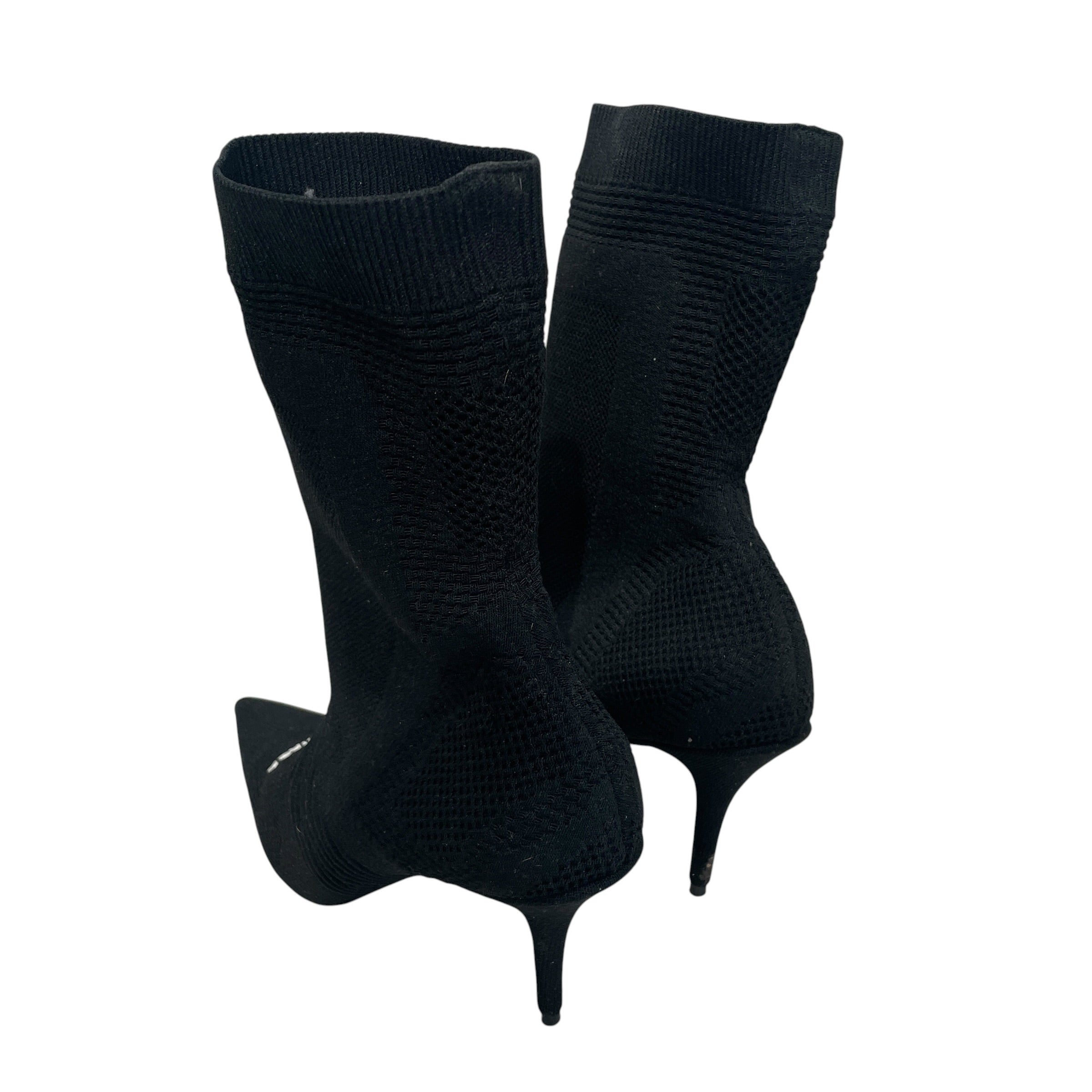 BALENCIAGA/Boots/EU 40/Cotton/BLK/SOCKS HEEL BOOTS view 2