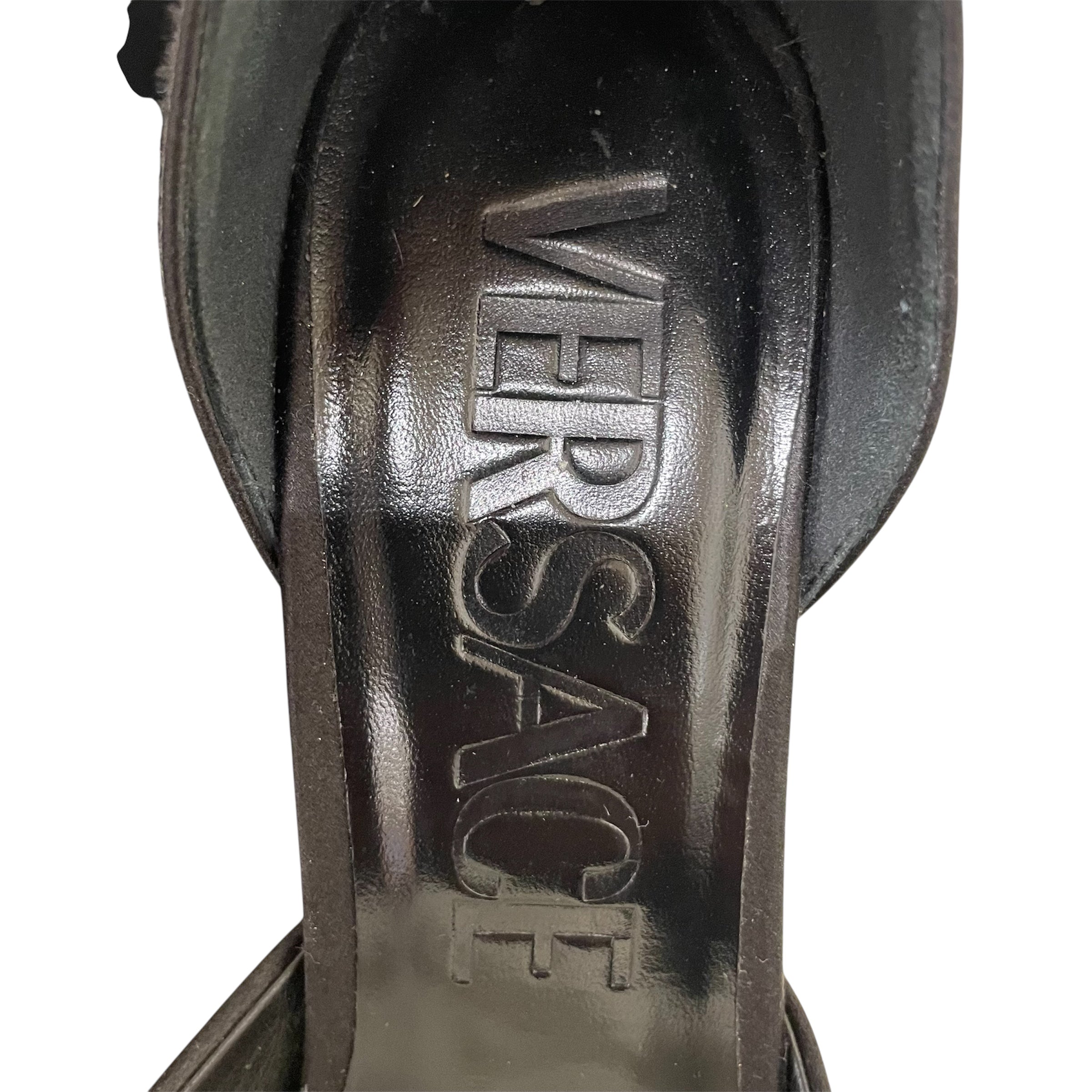VERSACE/Heels/EU 38.5/BLK/MEDUSA AEVITAS SILK HEELS view 4