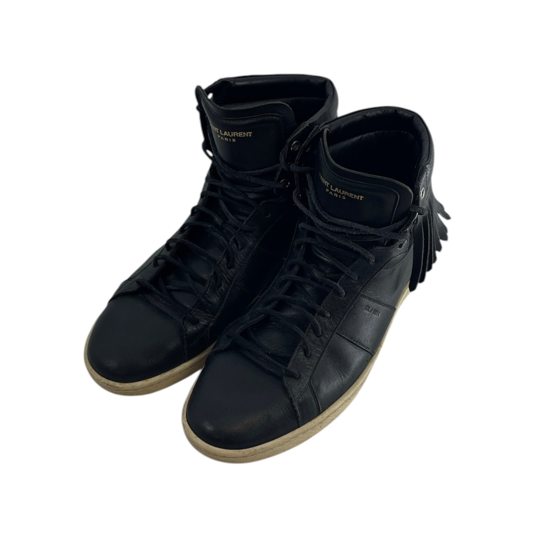 SAINT LAURENT/Hi-Sneakers/EU 42/Leather/BLK/FRINGE view 1
