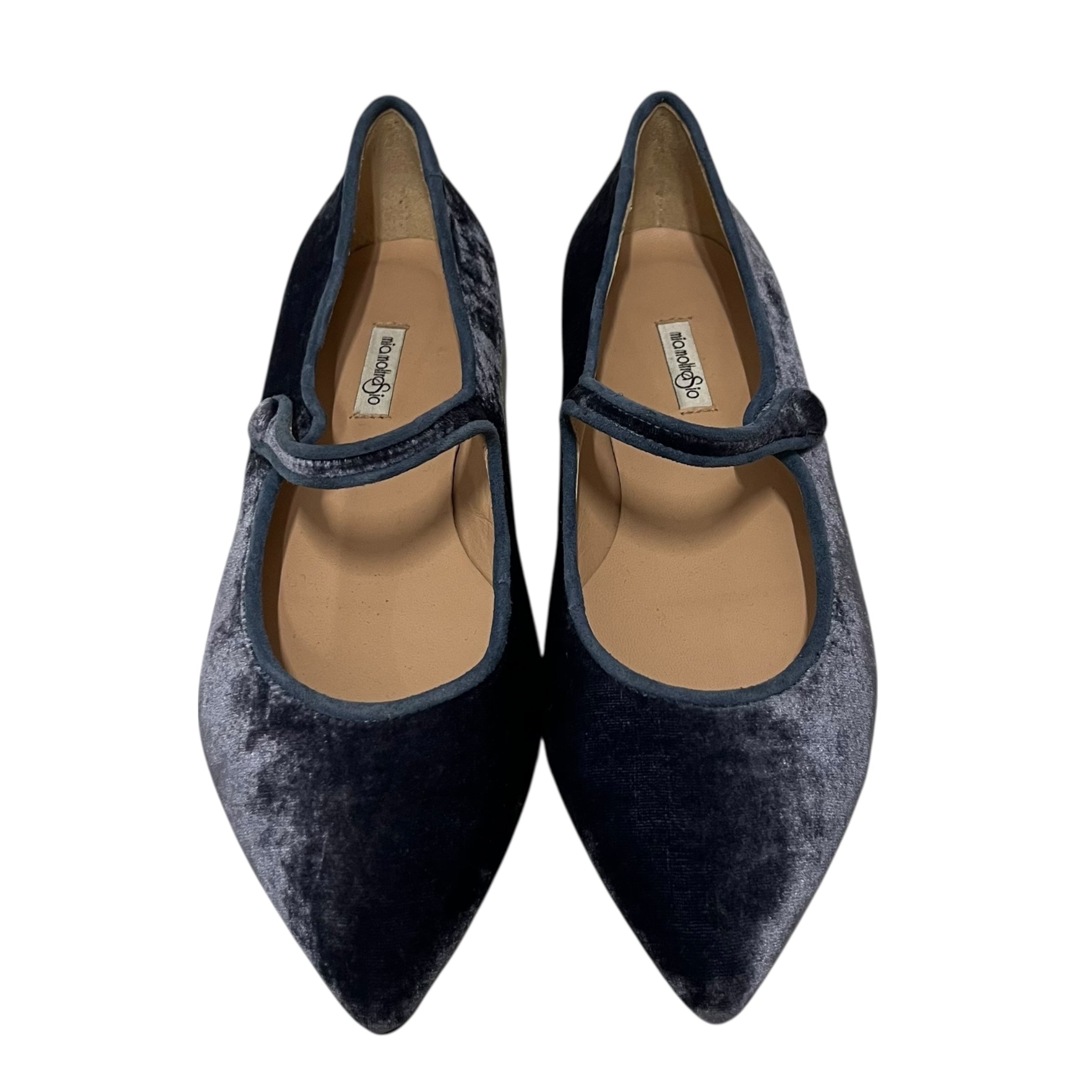 MIA MOLTRASIO/Flat Shoes/US 7.5/IDG/VELVET, CRYSTAL HEEL view 2