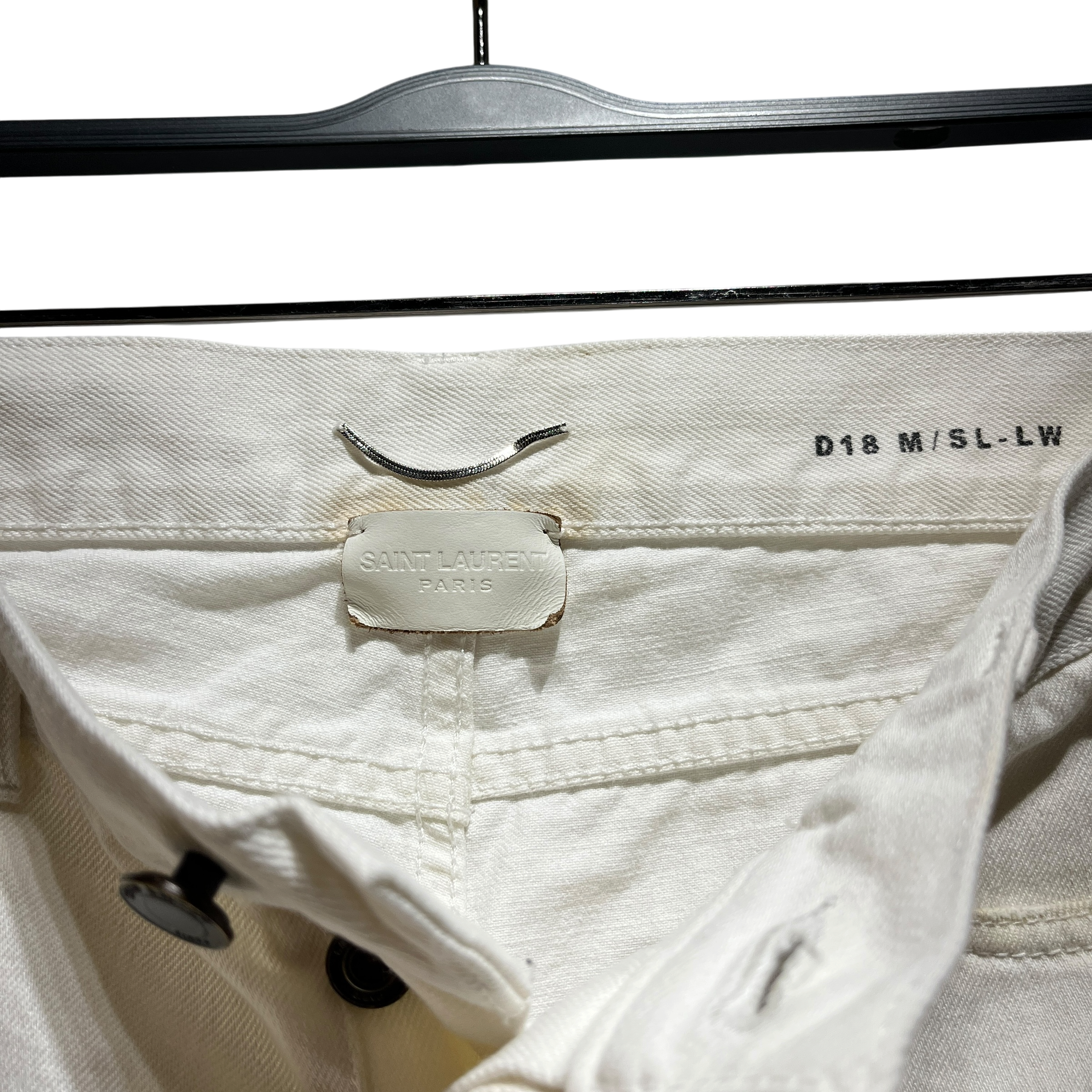 SAINT LAURENT/Skinny Pants/30/Denim/WHT/D18 DISTRESSED view 3
