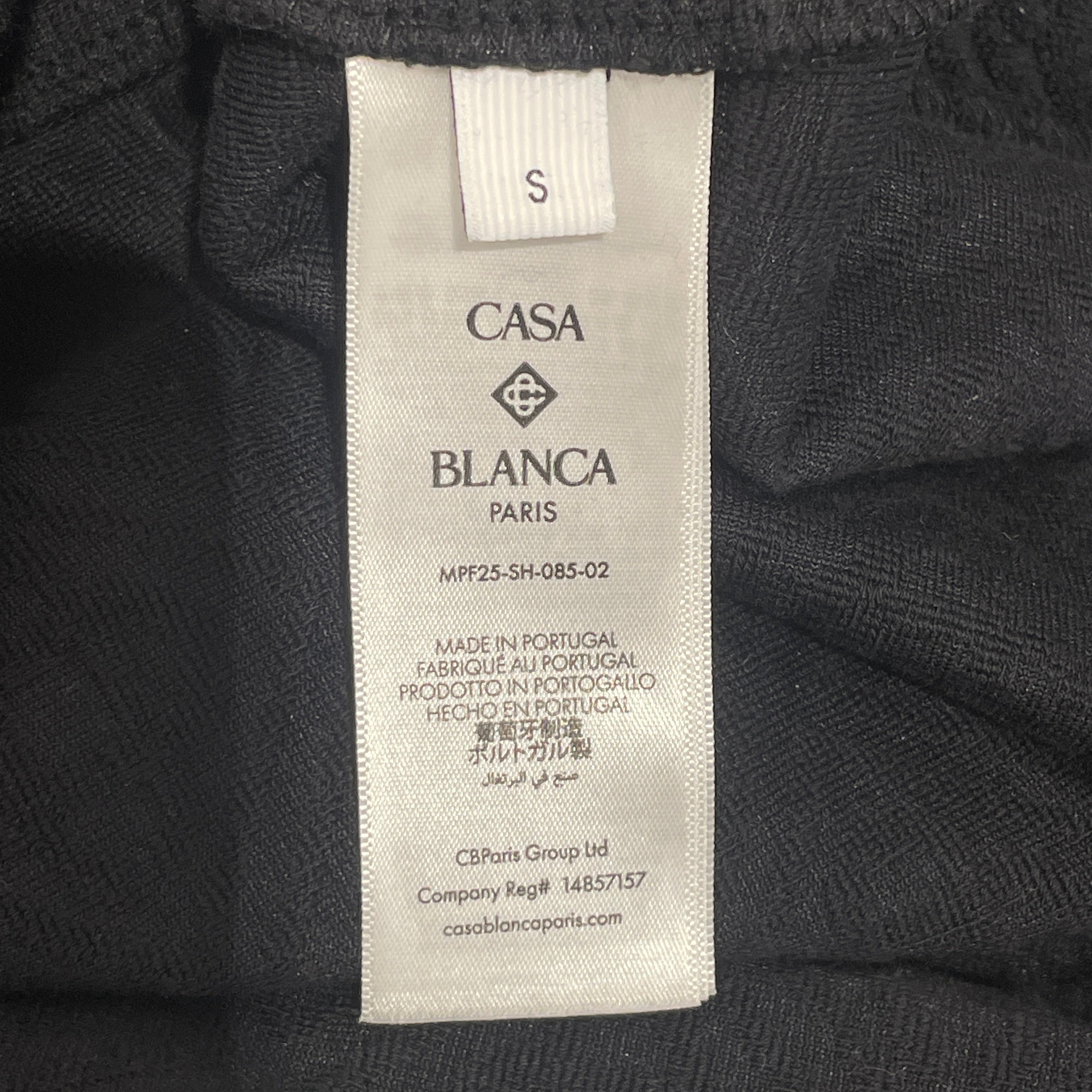 CASABLANCA/SS Shirt/SS/Cotton/BLK/MONO BLK CHEST LOGO view 4