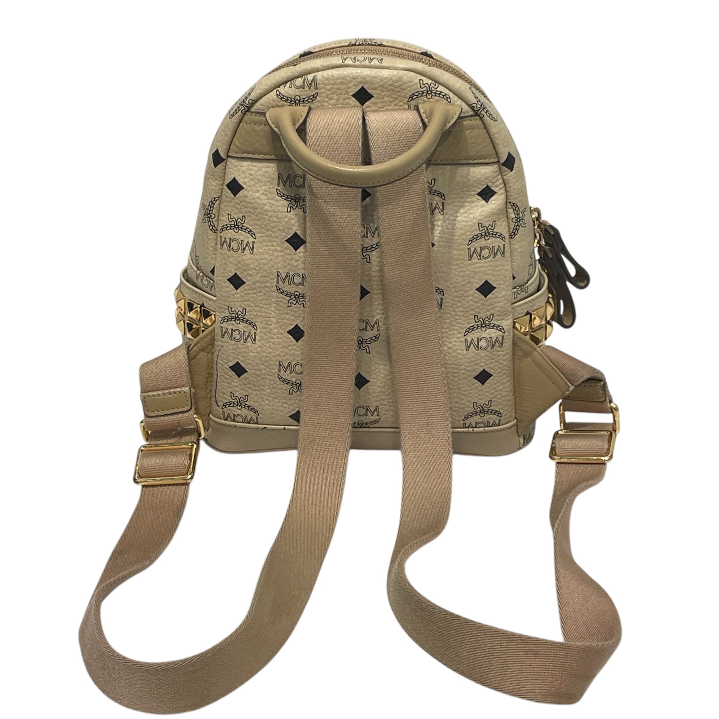 MCM/Backpack/OS/Monogram/Leather/CRM/MCM Monogram Mini Backpack view 2