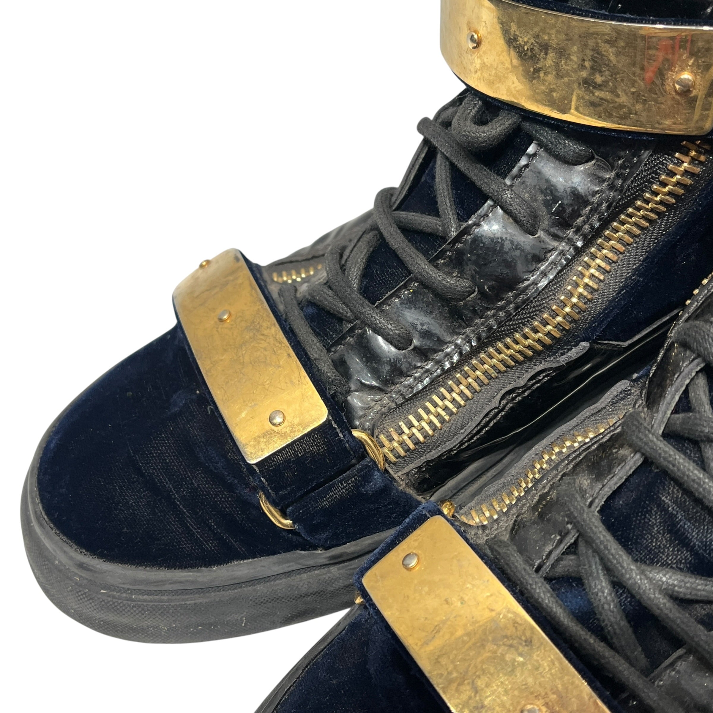 Giuseppe Zanotti/Hi-Sneakers/EU 42/Leather/BLK/GOLD HARDWARE view 11