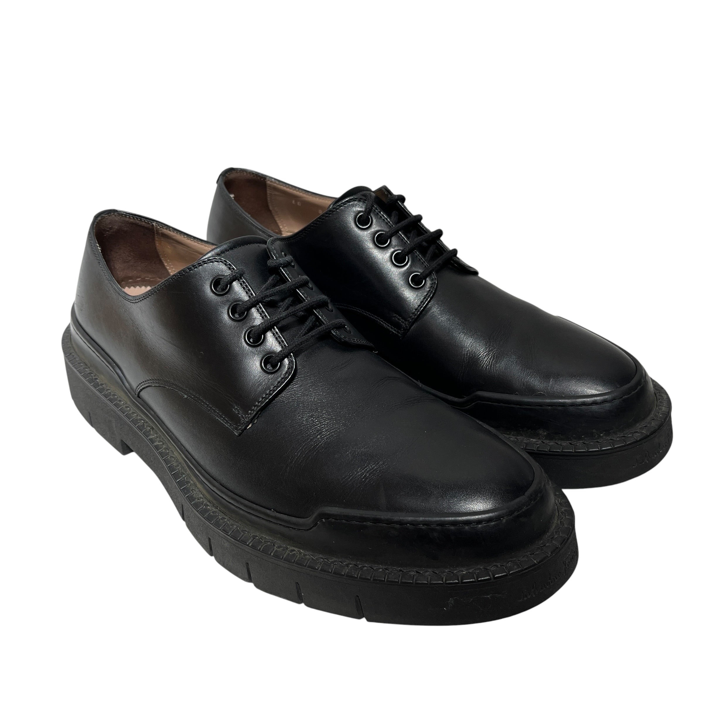 Salvatore Ferragamo/Dress Shoes/US 9.5/Leather/BLK/rubber sole view 1