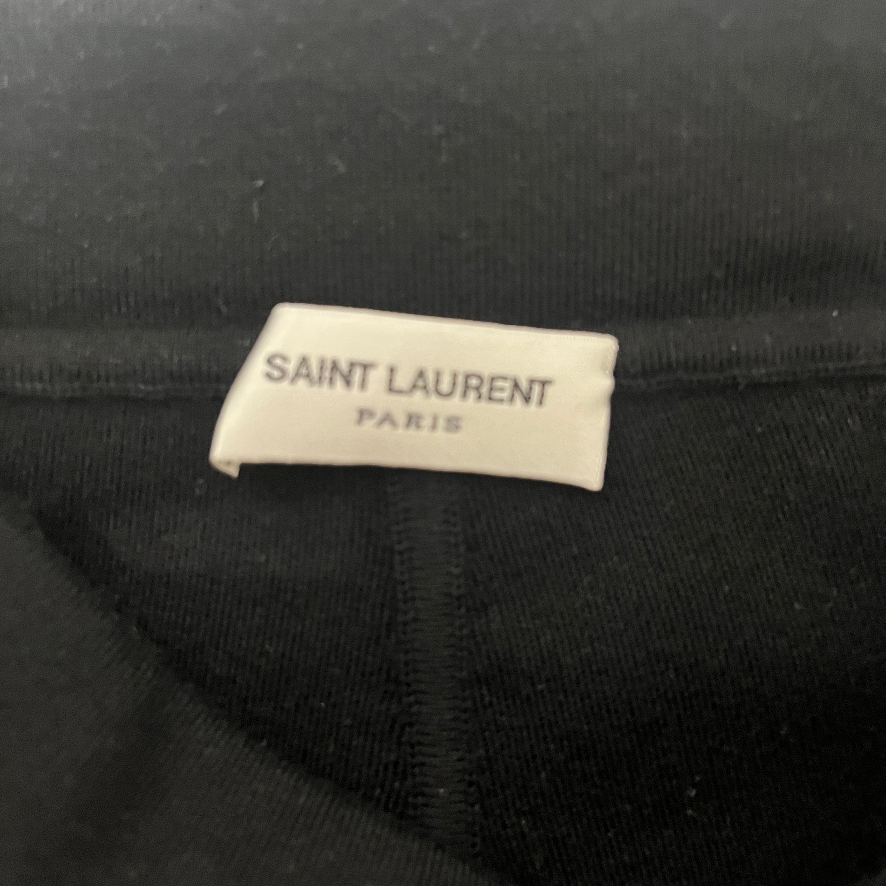 SAINT LAURENT/Bootcut Pants/XS/Cotton/BLK/High-waisted/YP73 2022 00814 view 3