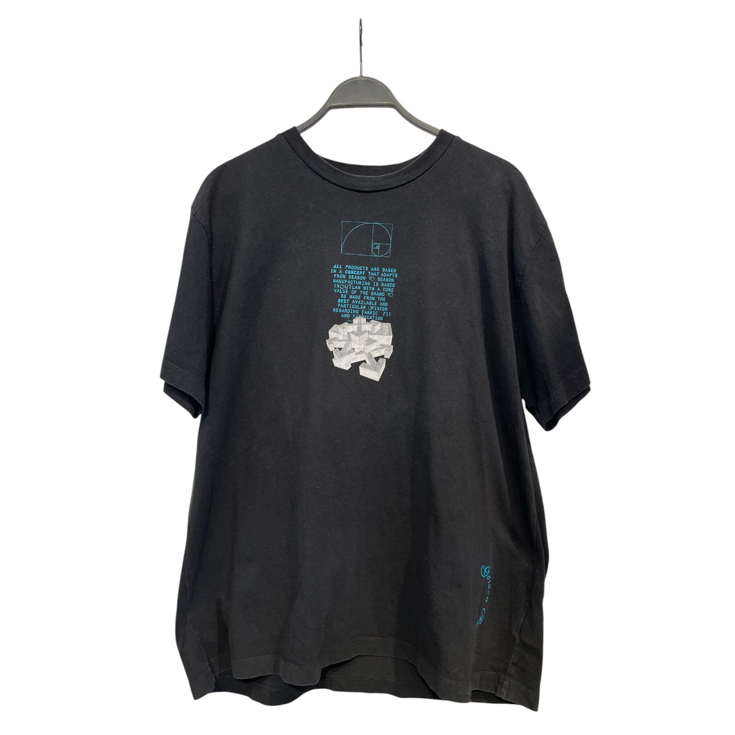 OFF-WHITE/T-Shirt/XS/Cotton/BLK/golden ratio ss20 view 1