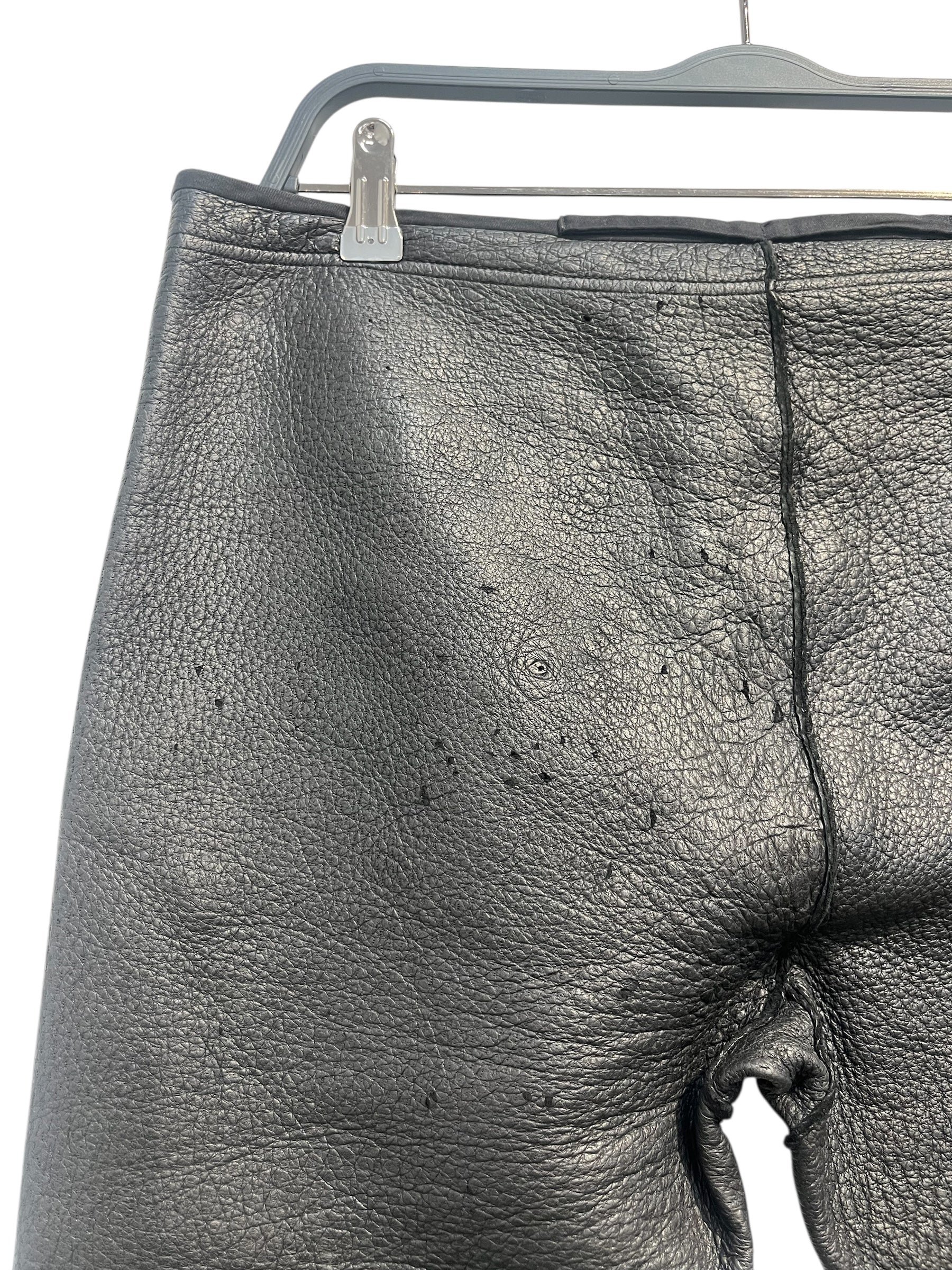 CAROL CHRISTIAN POELL/Pants/48/Leather/BLK/LEATHER CROPPED PANT view 4