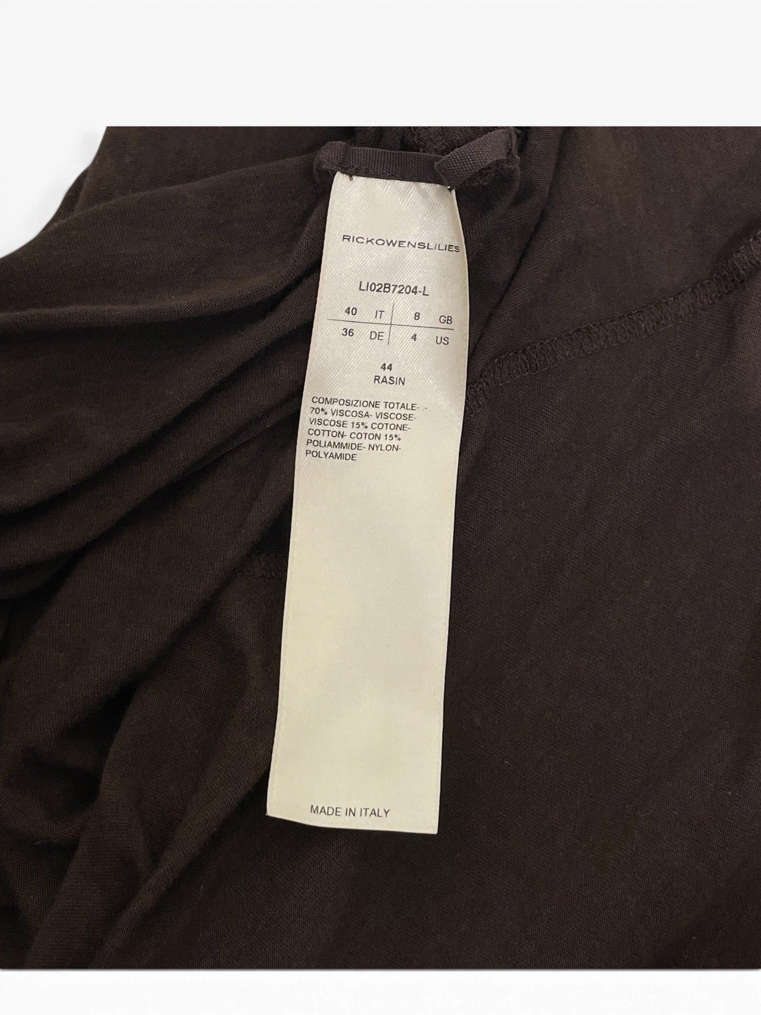 Rick Owens Lilies/LS Blouse/4/Wool/BRW/ view 4