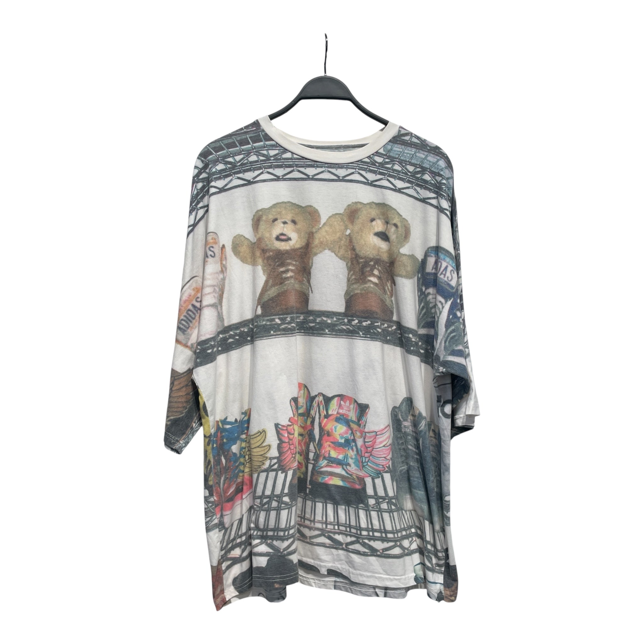 JEREMY SCOTT/T-Shirt/S/Cotton/WHT/All Over Print/ view 1