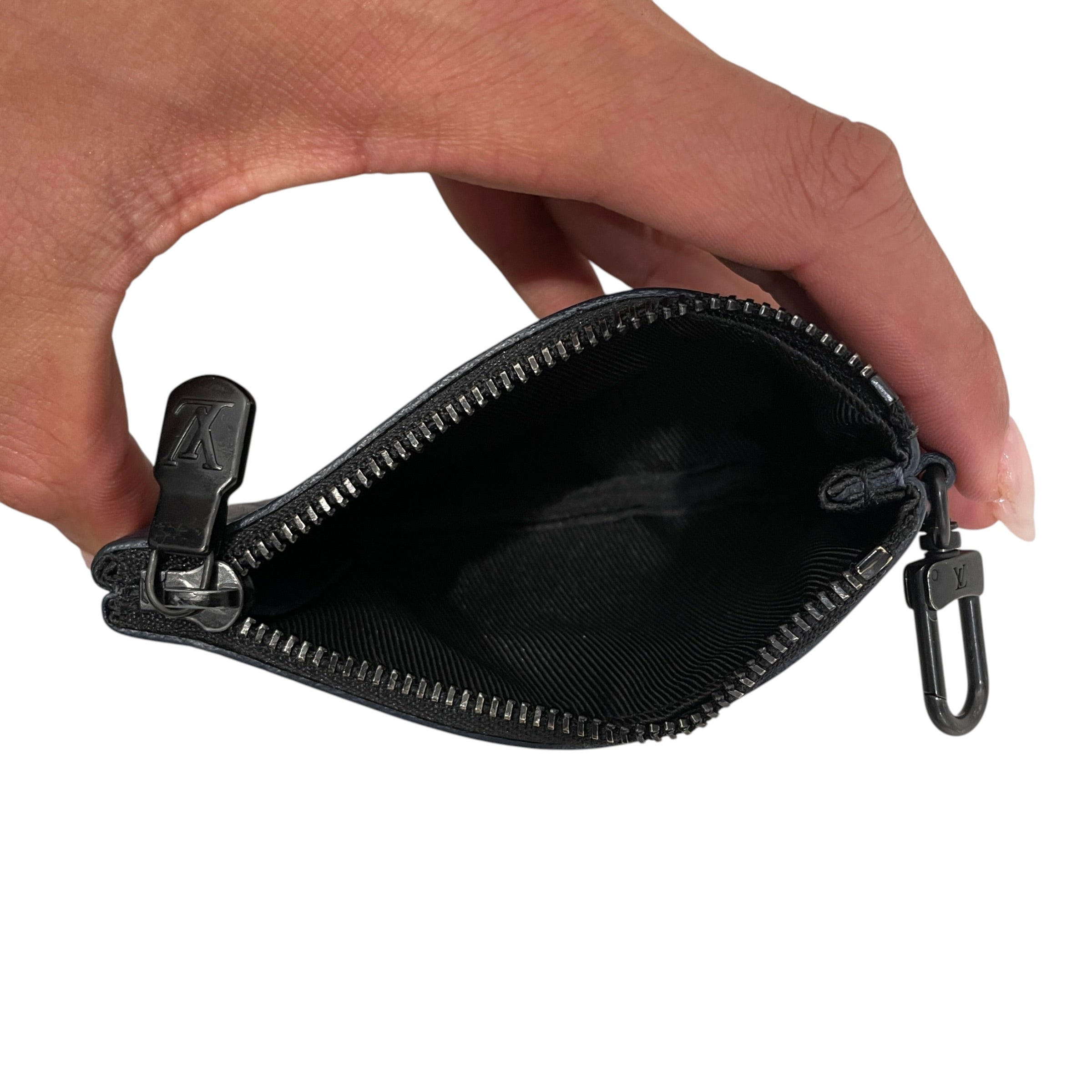 LOUIS VUITTON/Key Case/Monogram/Leather/NVY/M's/coin purse view 4