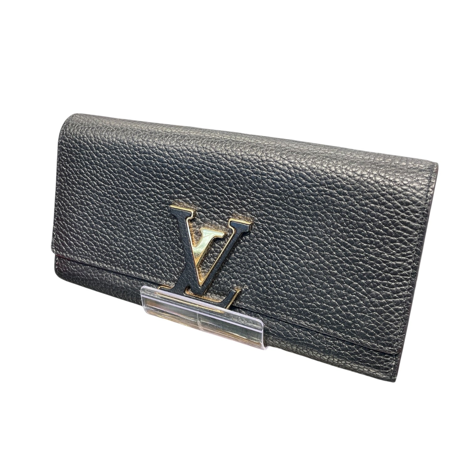LOUIS VUITTON/Bifold Wallet/Leather/BLK/ view 1