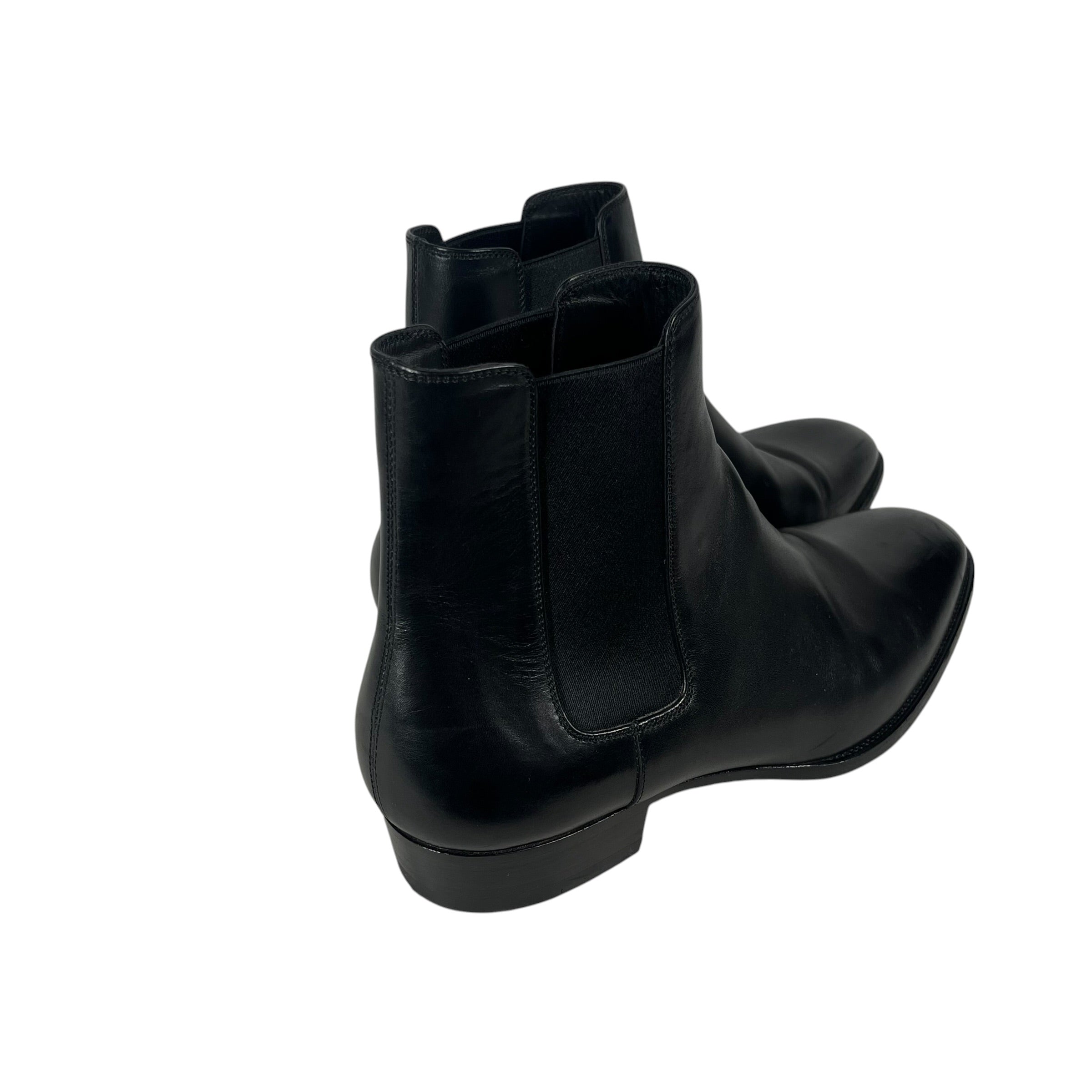 SAINT LAURENT/Pull-On Boots/EU 43/Leather/BLK/WYATT CHELSEA BOOTS view 2