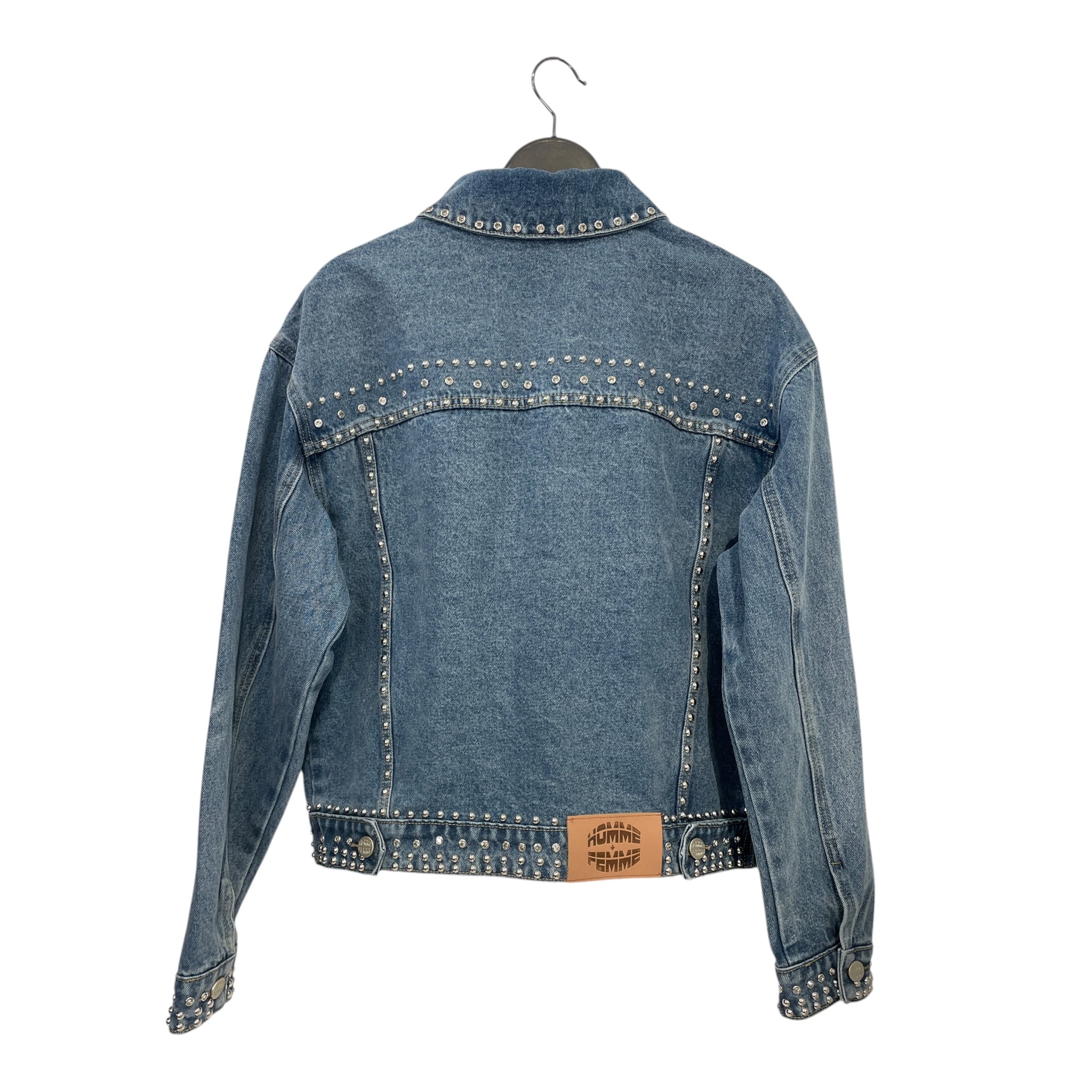 HOMME + FEMME/Denim Jkt/S/Cotton/BLU/All Over Studded view 2