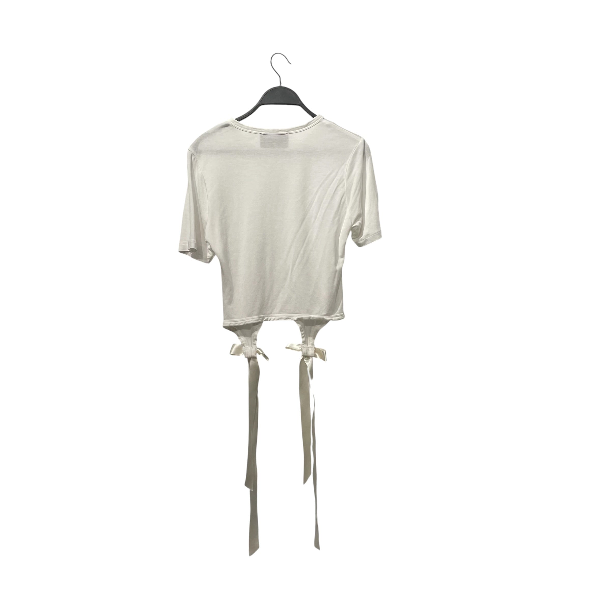 SIMONE ROCHA/SS Blouse/S/Cotton/WHT/bow tail view 2