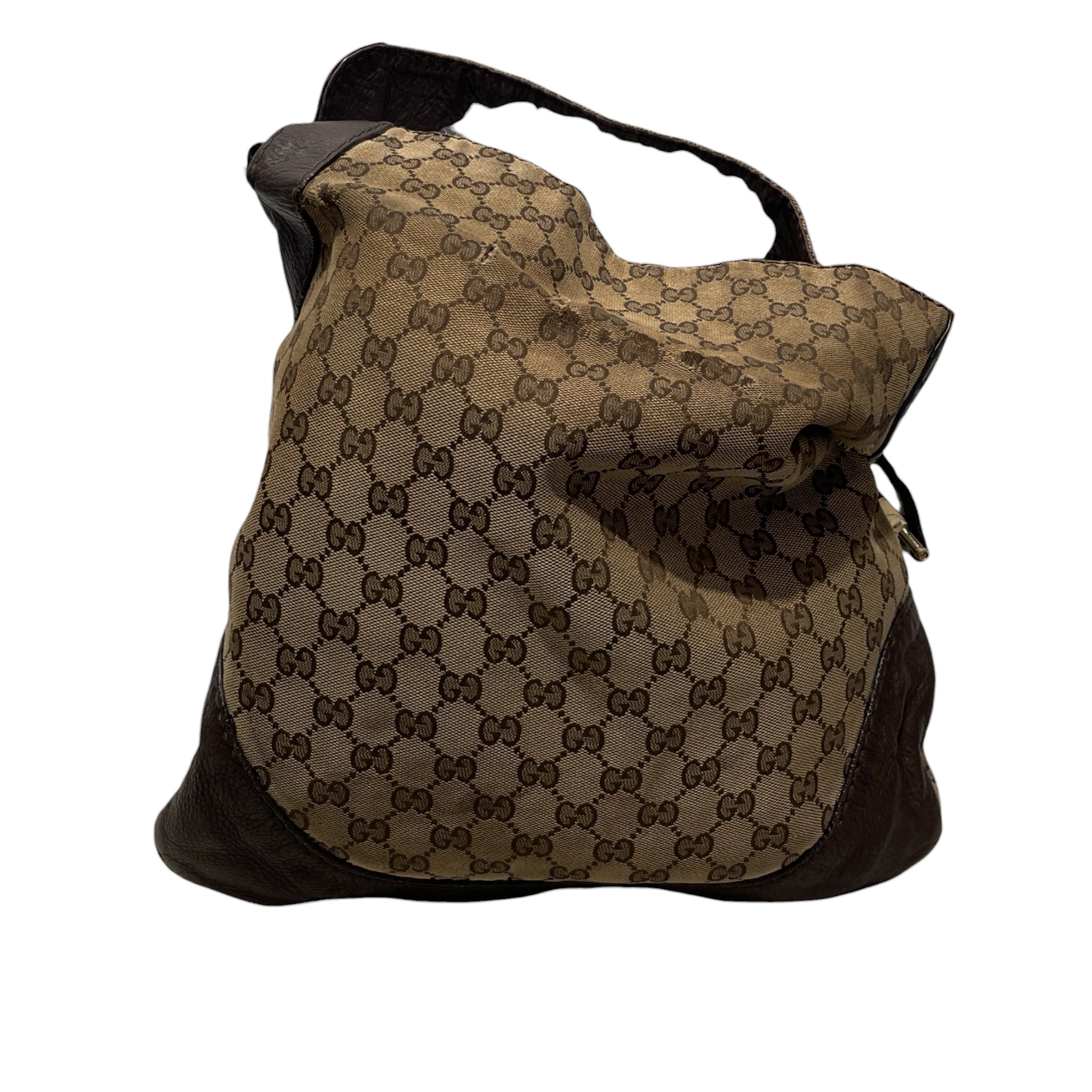 GUCCI/Tote Bag/Cotton/BRW/hobo slouch view 1
