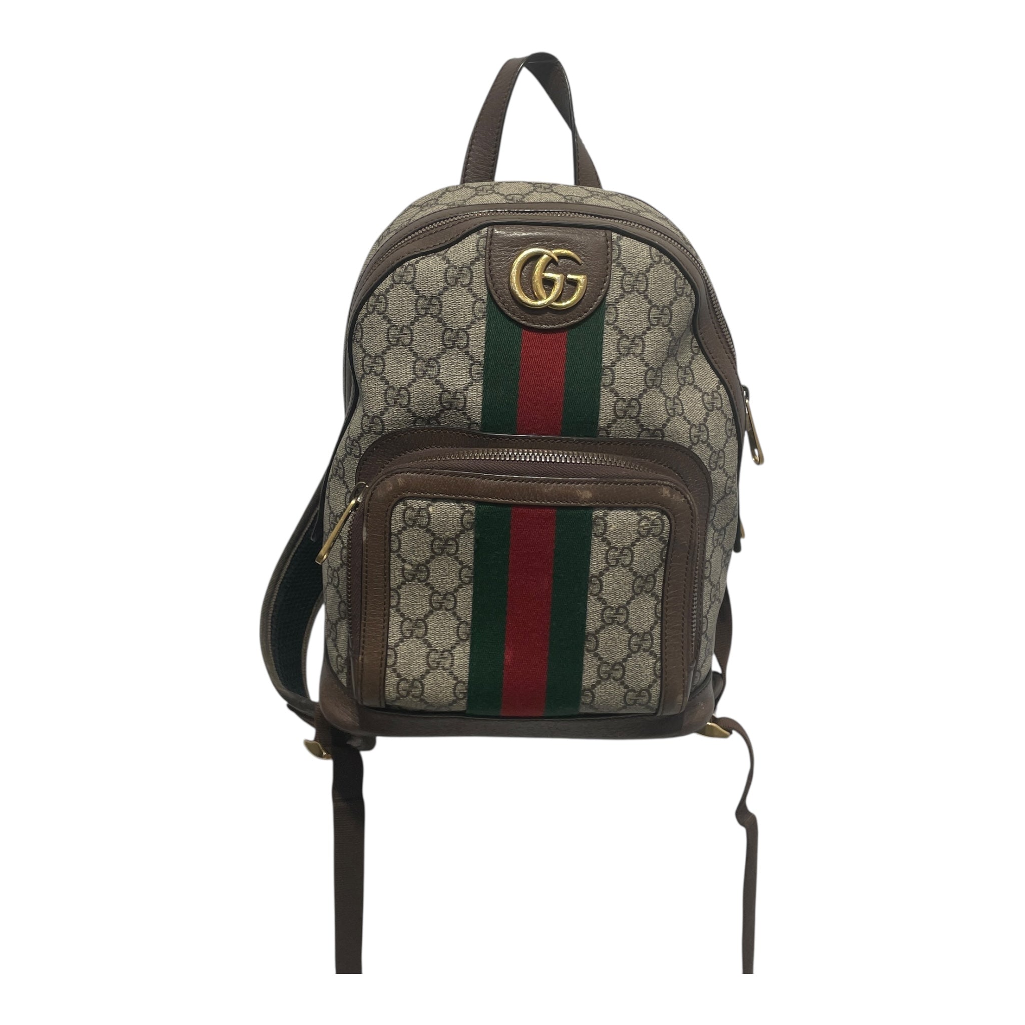GUCCI/Backpack/Monogram/Leather/BRW/Ophidia Mini Backpack view 1