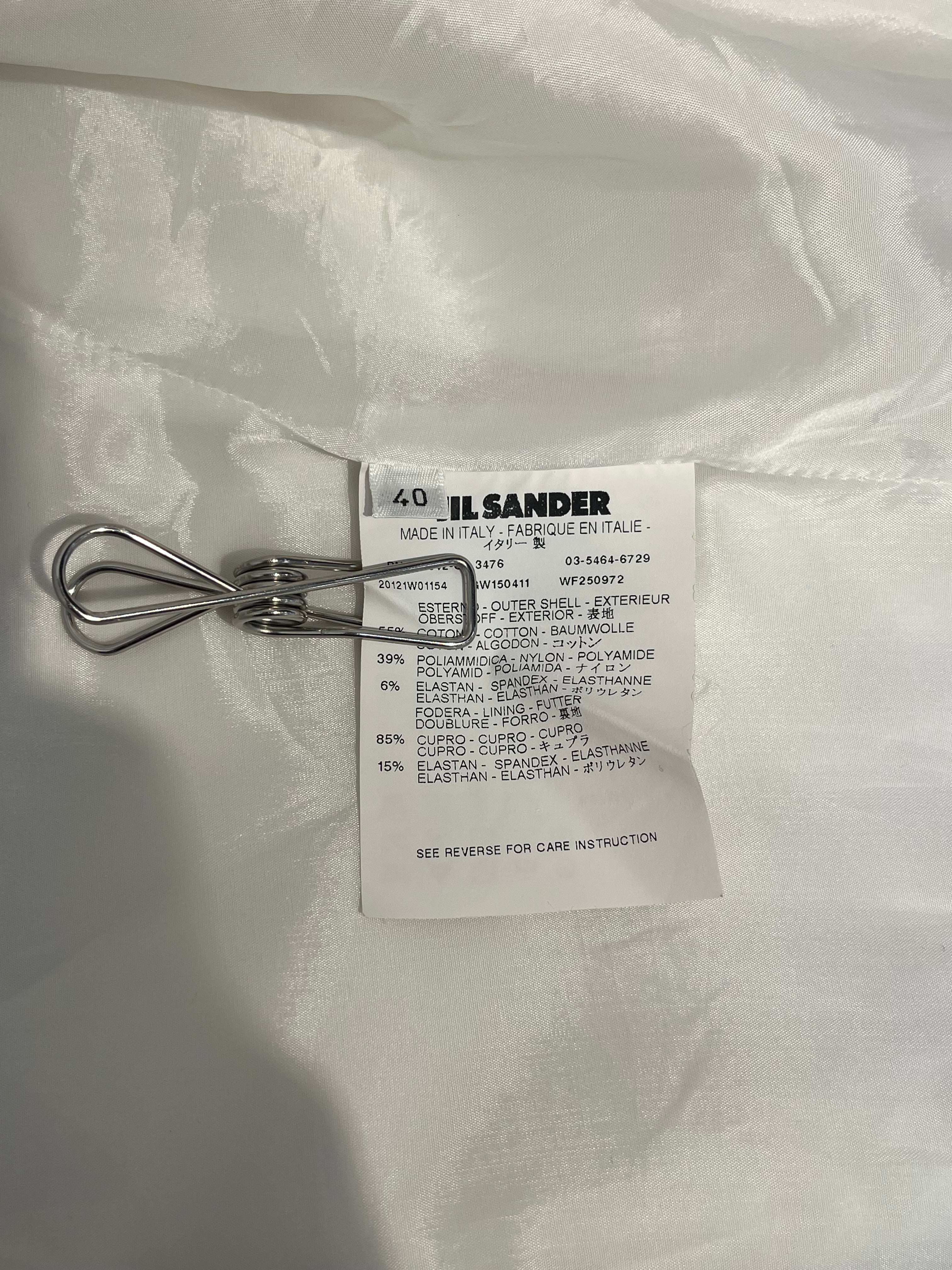 JIL SANDER/Blouson/40/Cotton/WHT/LAB COAT POCKETS view 4