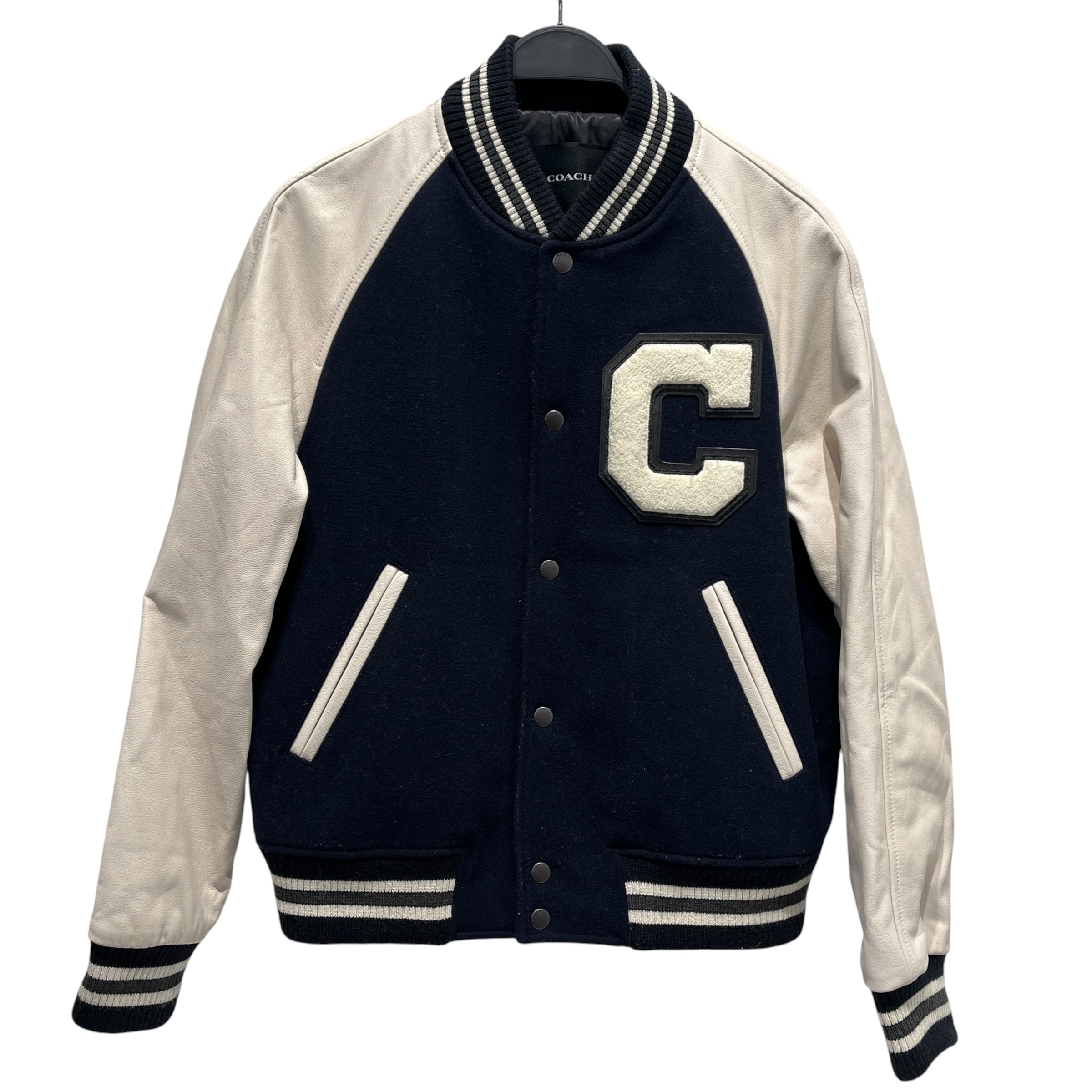 COACH/Jacket/S/Wool/NVY/WOOL VARSITY JACKET view 1