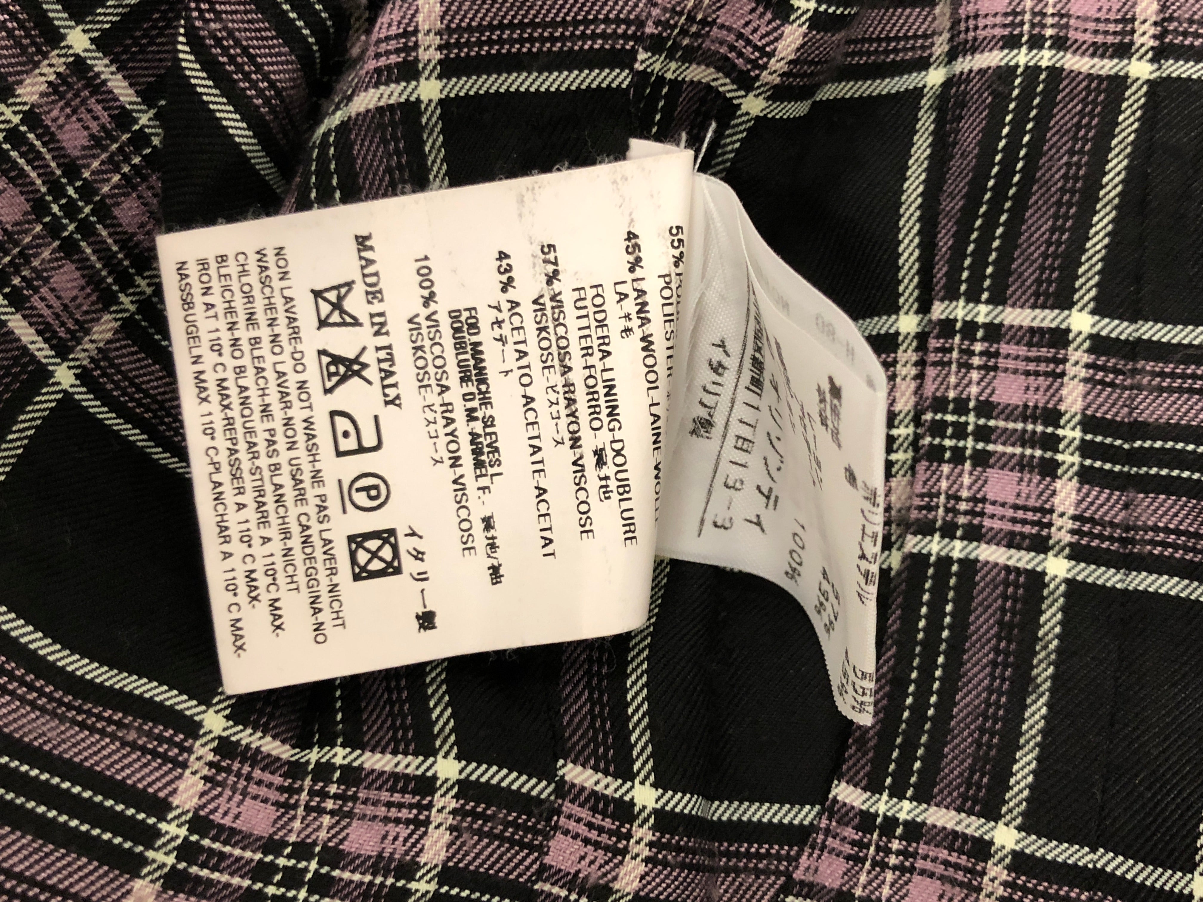 Vivienne Westwood RED LABEL/Tailored Jkt/40/Plaid/Wool/BLK/ view 6
