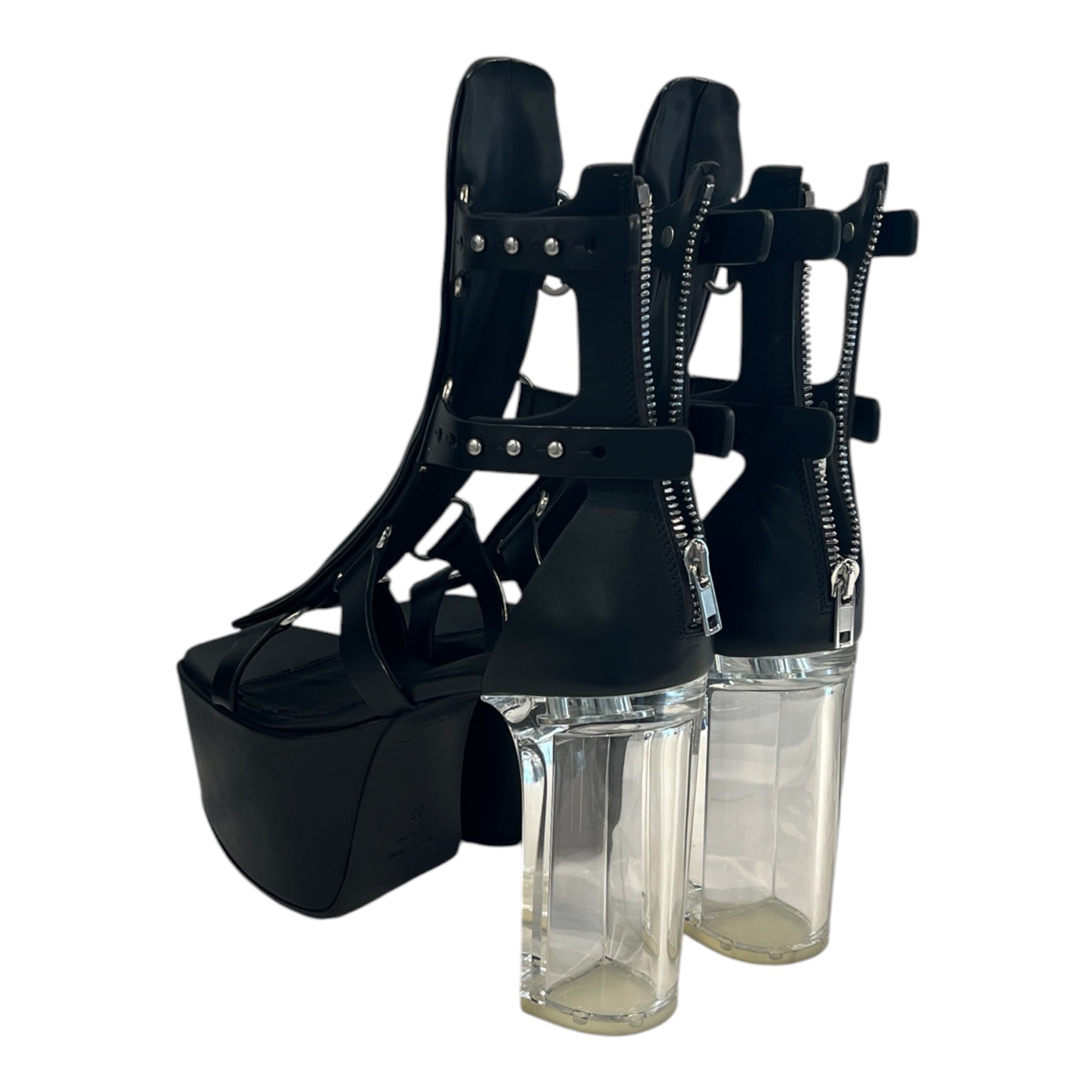 Rick Owens/Ankle Boots/EU 38/Leather/BLK/SPARTAN PLATFORMS view 2